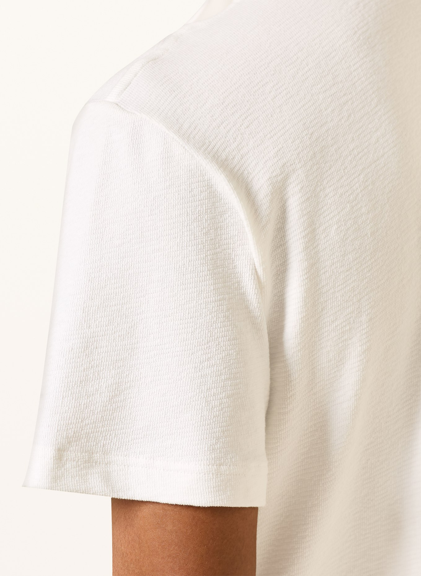 LACOSTE Knit polo shirt: WHITE