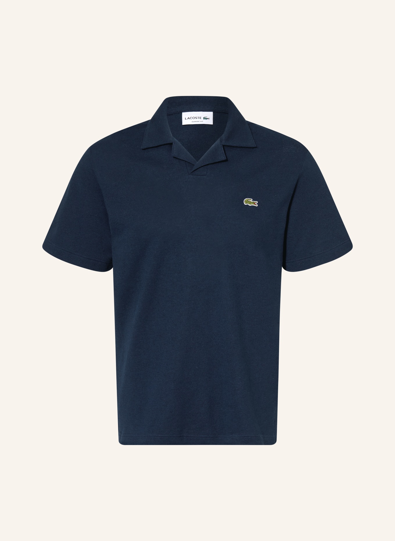 LACOSTE Piqué-Poloshirt Classic Fit: DUNKELBLAU
