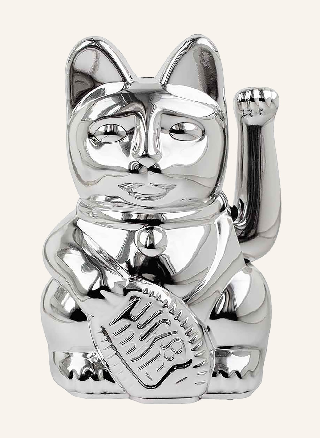 DONKEY Dekofigur LUCKY CAT: SILBER