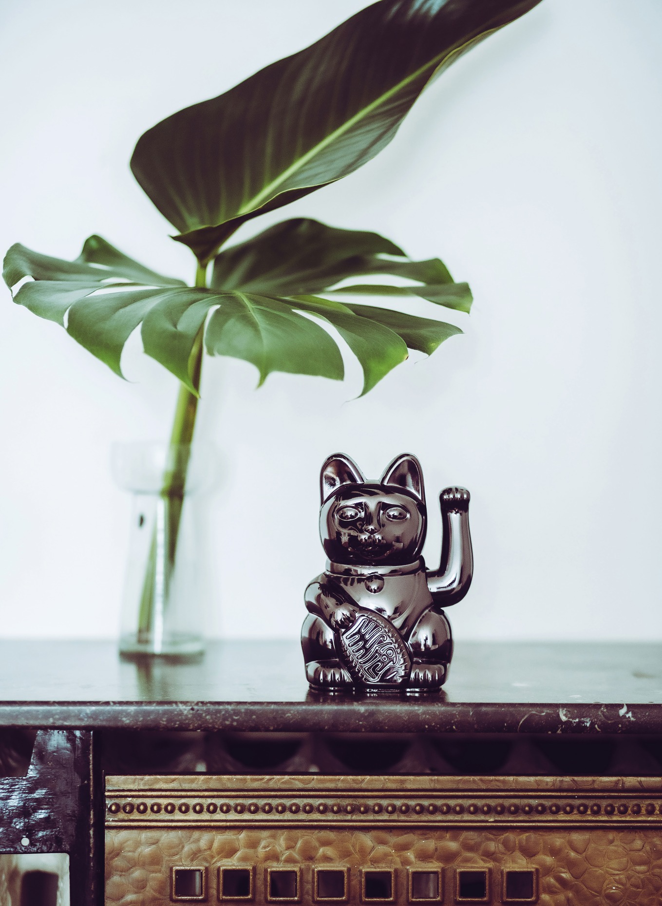 DONKEY Dekofigur LUCKY CAT: SCHWARZ