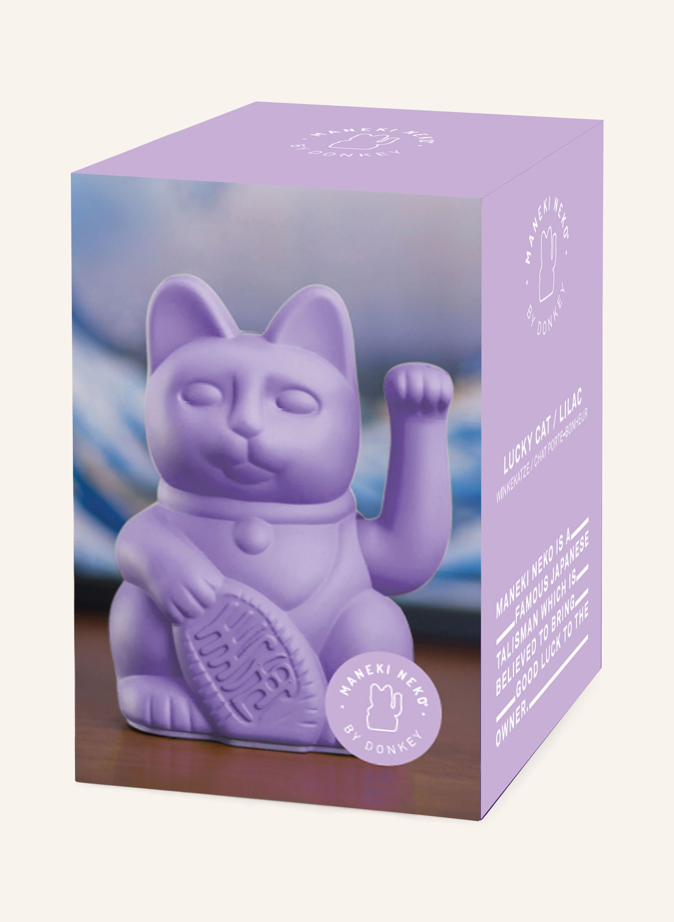 DONKEY Dekofigur LUCKY CAT: HELLBLAU