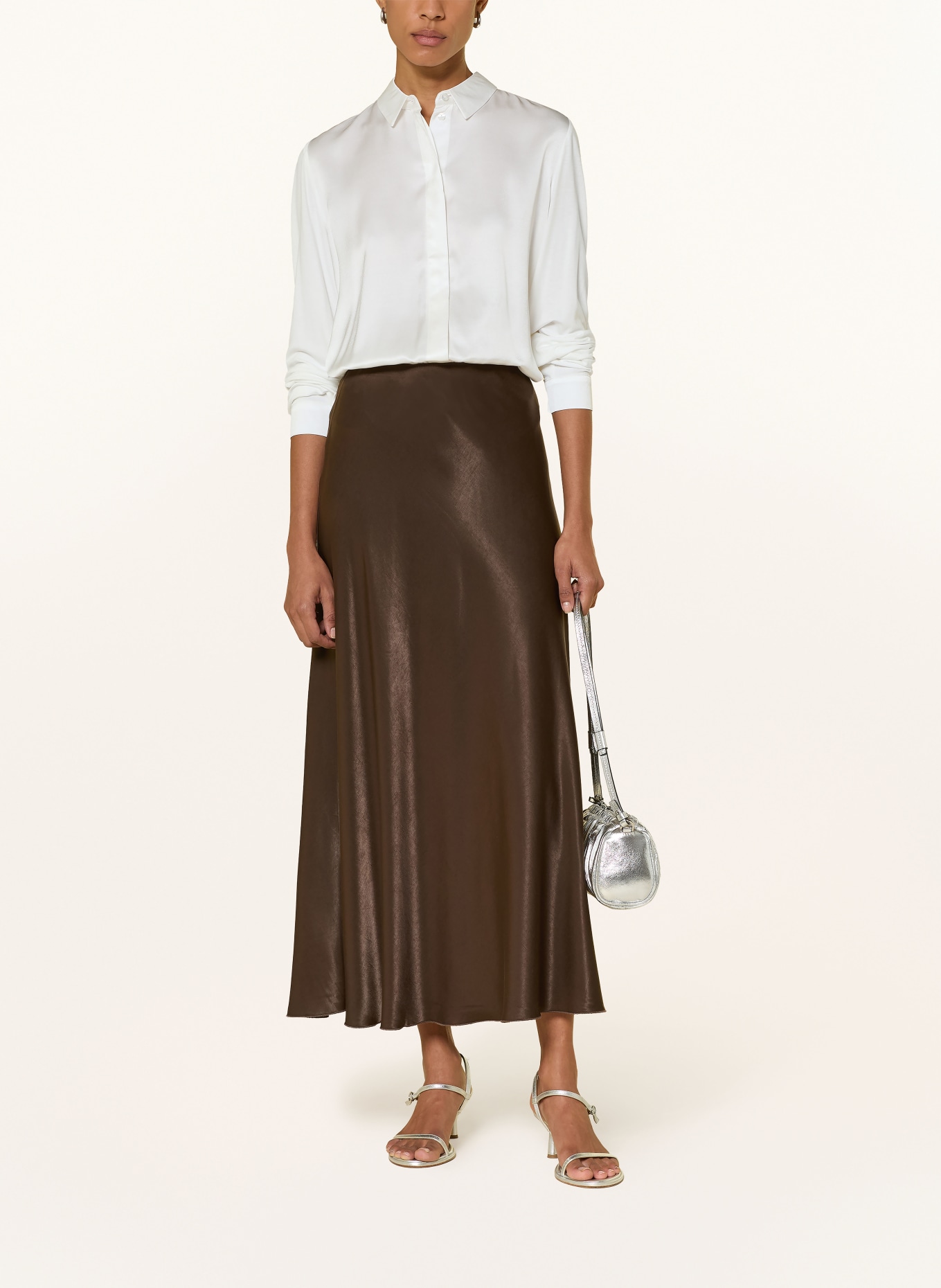 MILANO ITALY Košile z kombinace materiálů: REŽNÁ