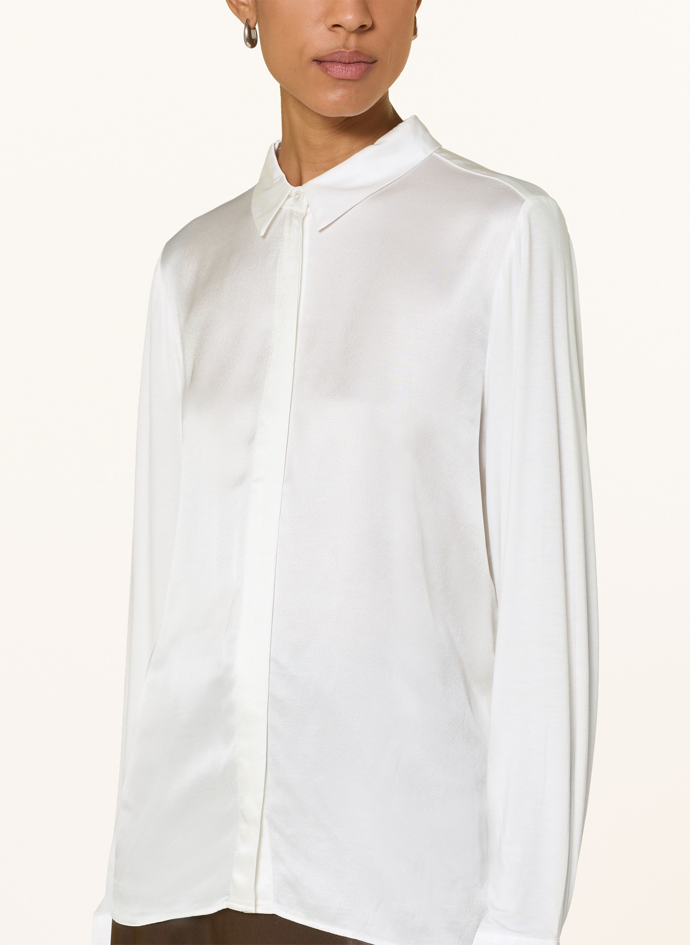 MILANO ITALY Košile z kombinace materiálů: REŽNÁ