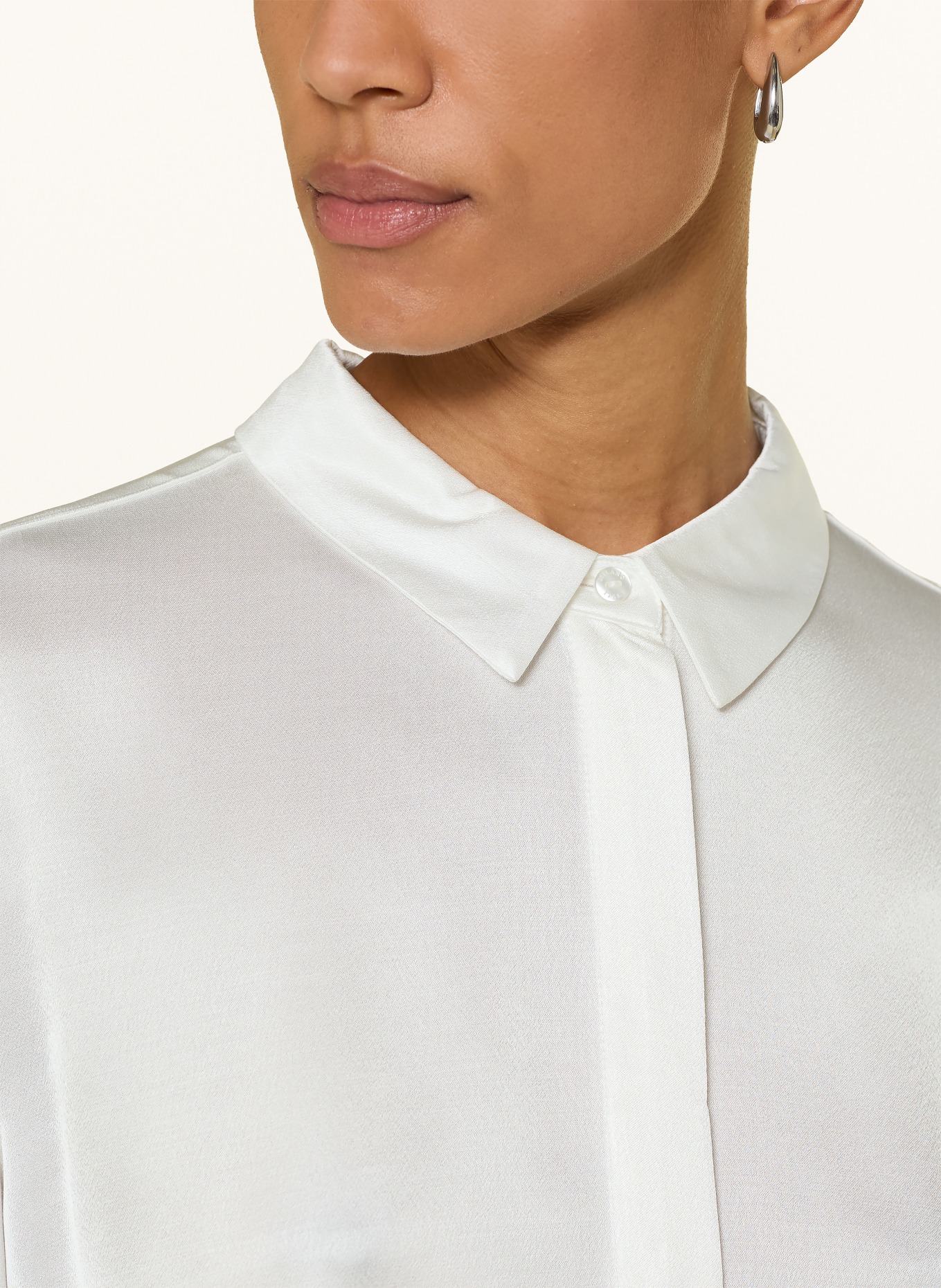 MILANO ITALY Košile z kombinace materiálů: REŽNÁ