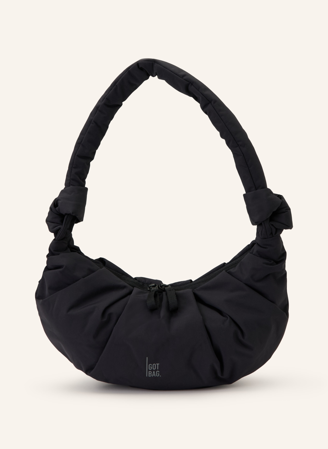 GOT BAG Taška přes rameno PLEAT MOON BACK SMALL: ČERNÁ