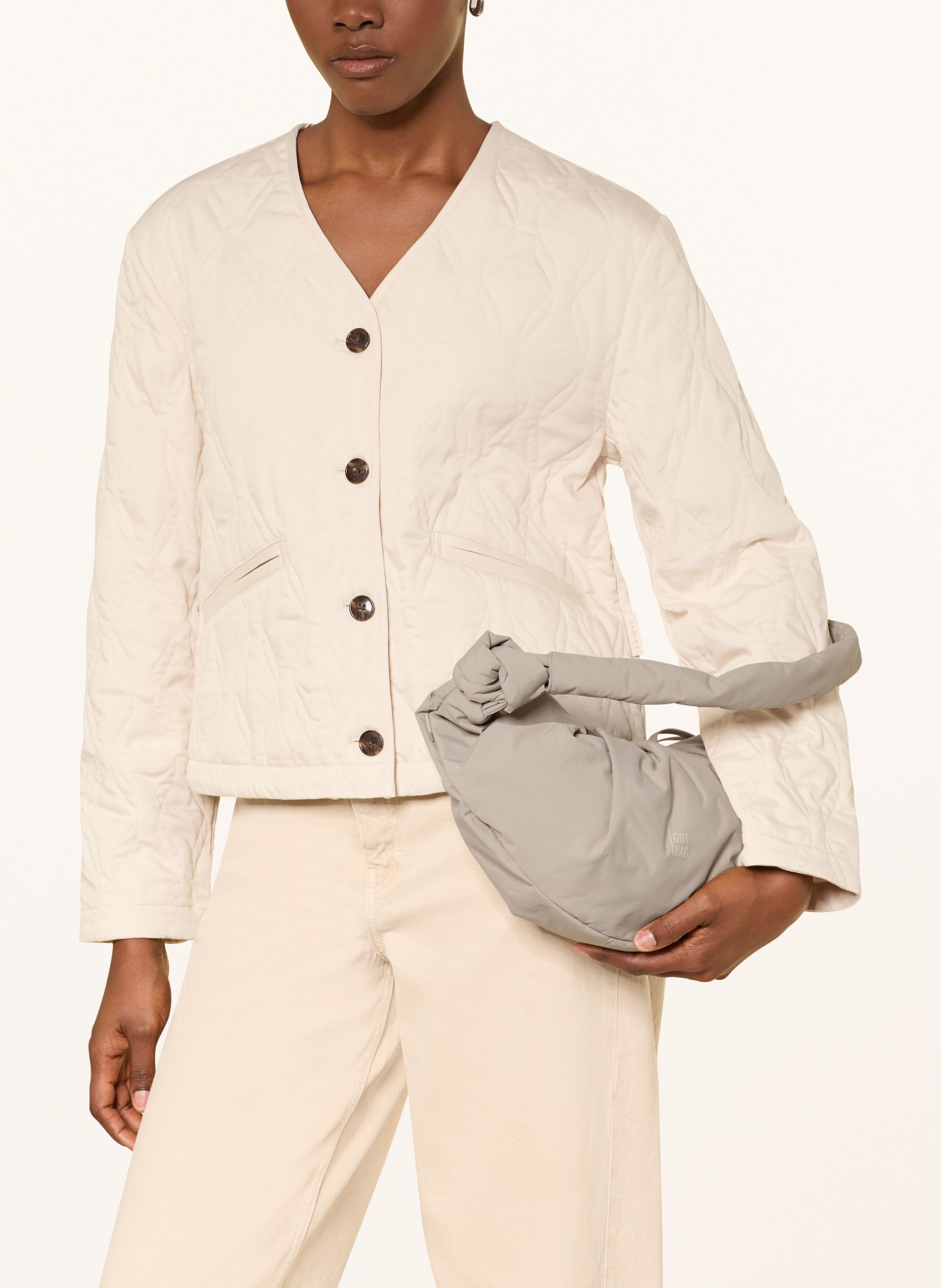 GOT BAG PLEAT MOON BACK SMALL Shoulder Bag: GRAY