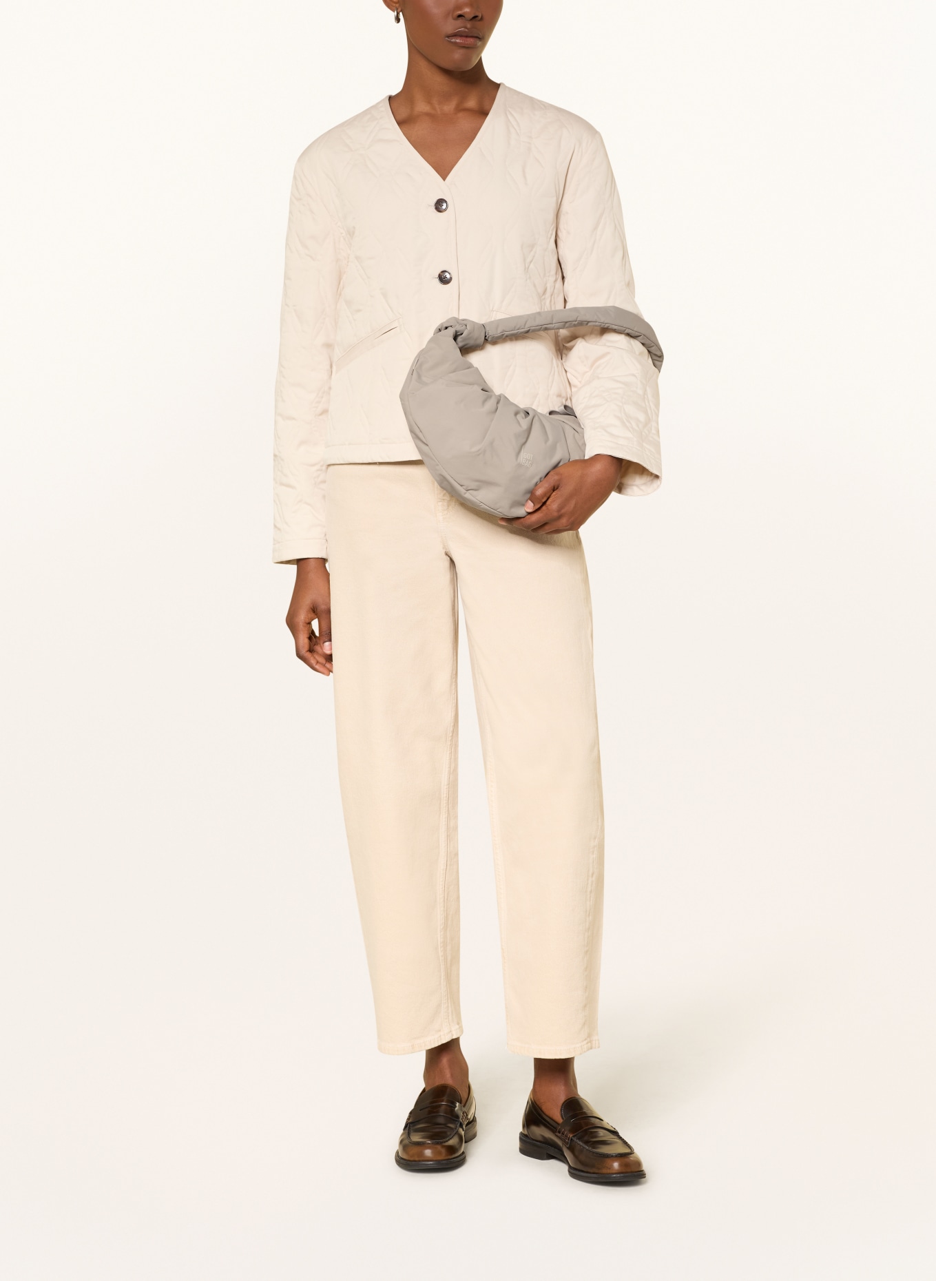 GOT BAG PLEAT MOON BACK SMALL Shoulder Bag: GRAY