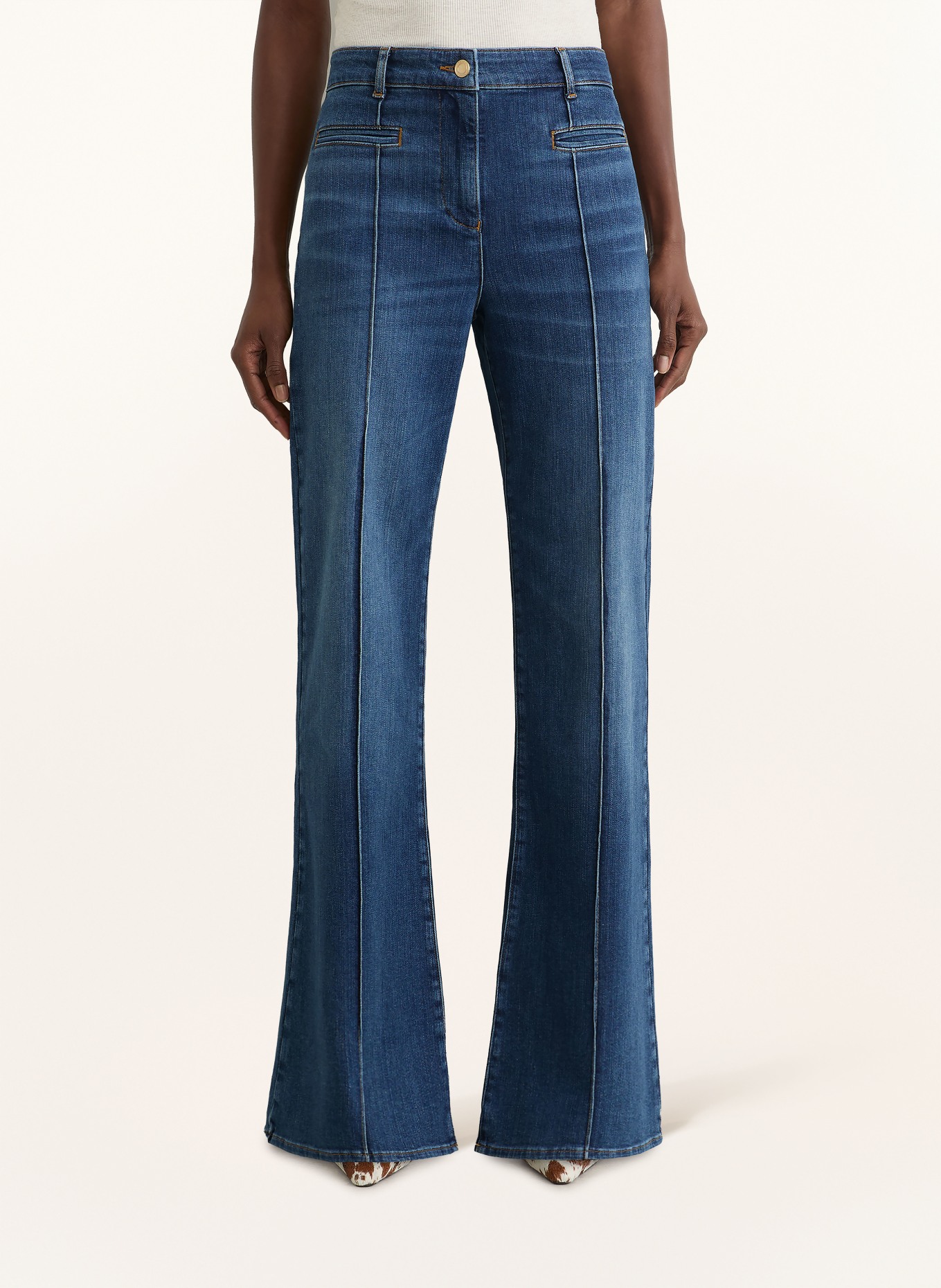 REISS Flared Jeans CLAUDE: 31 MID BLUE