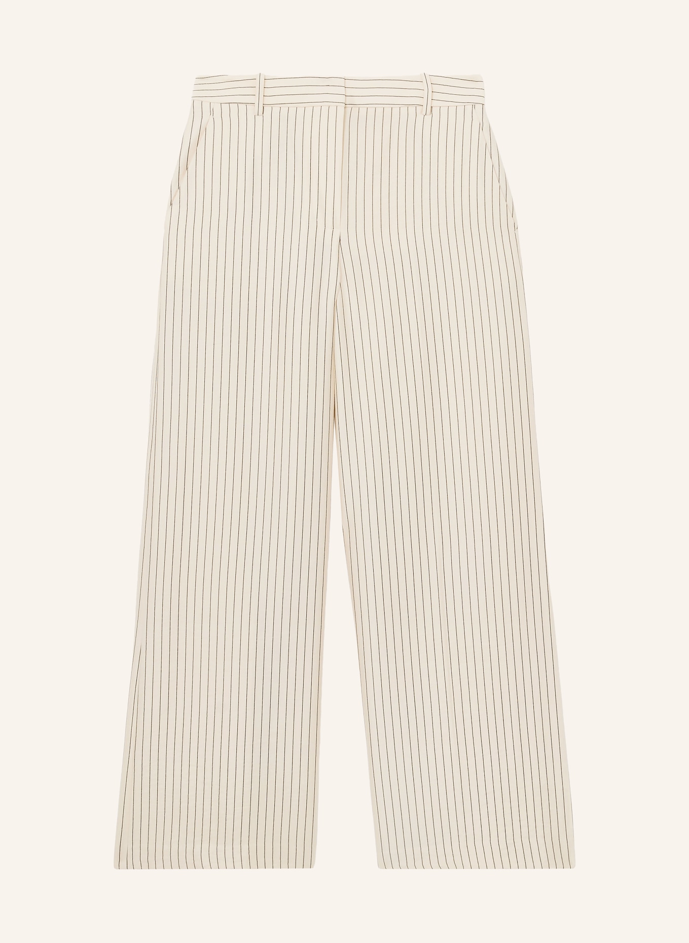 REISS Spodnie z marlowej tkaniny JAYCE: KREMOWY / CZARNY