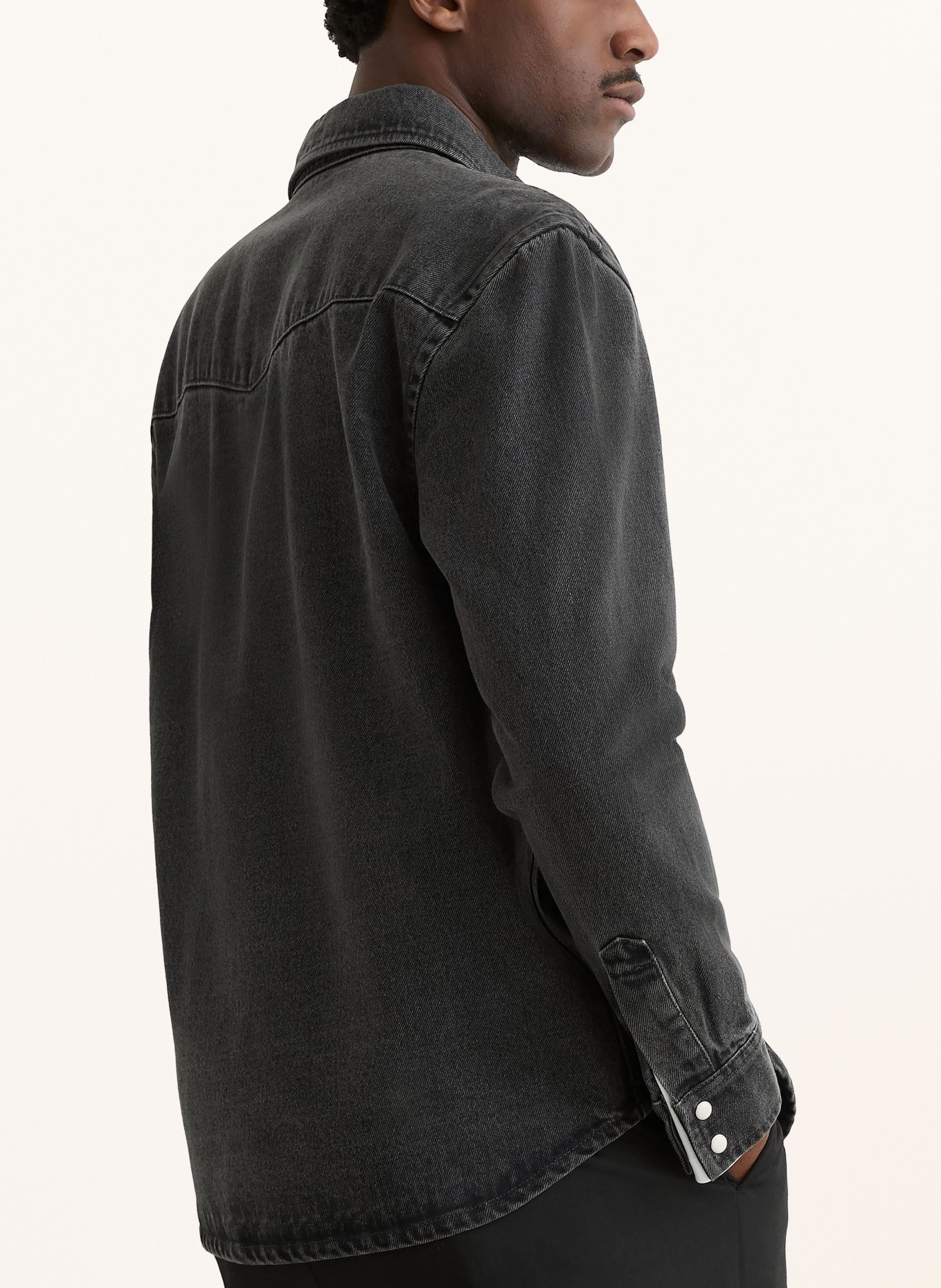 REISS Koszula dżinsowa FINLEY: CZARNY