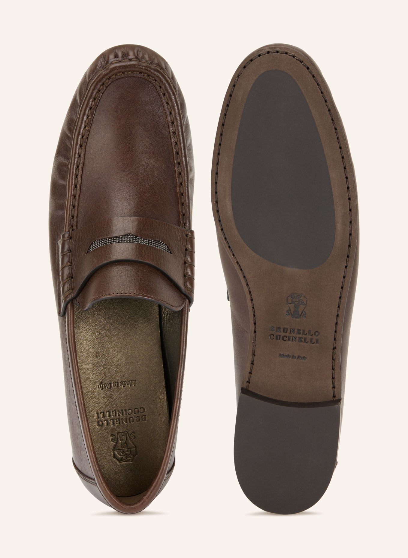 BRUNELLO CUCINELLI Penny-Loafer: DUNKELBRAUN
