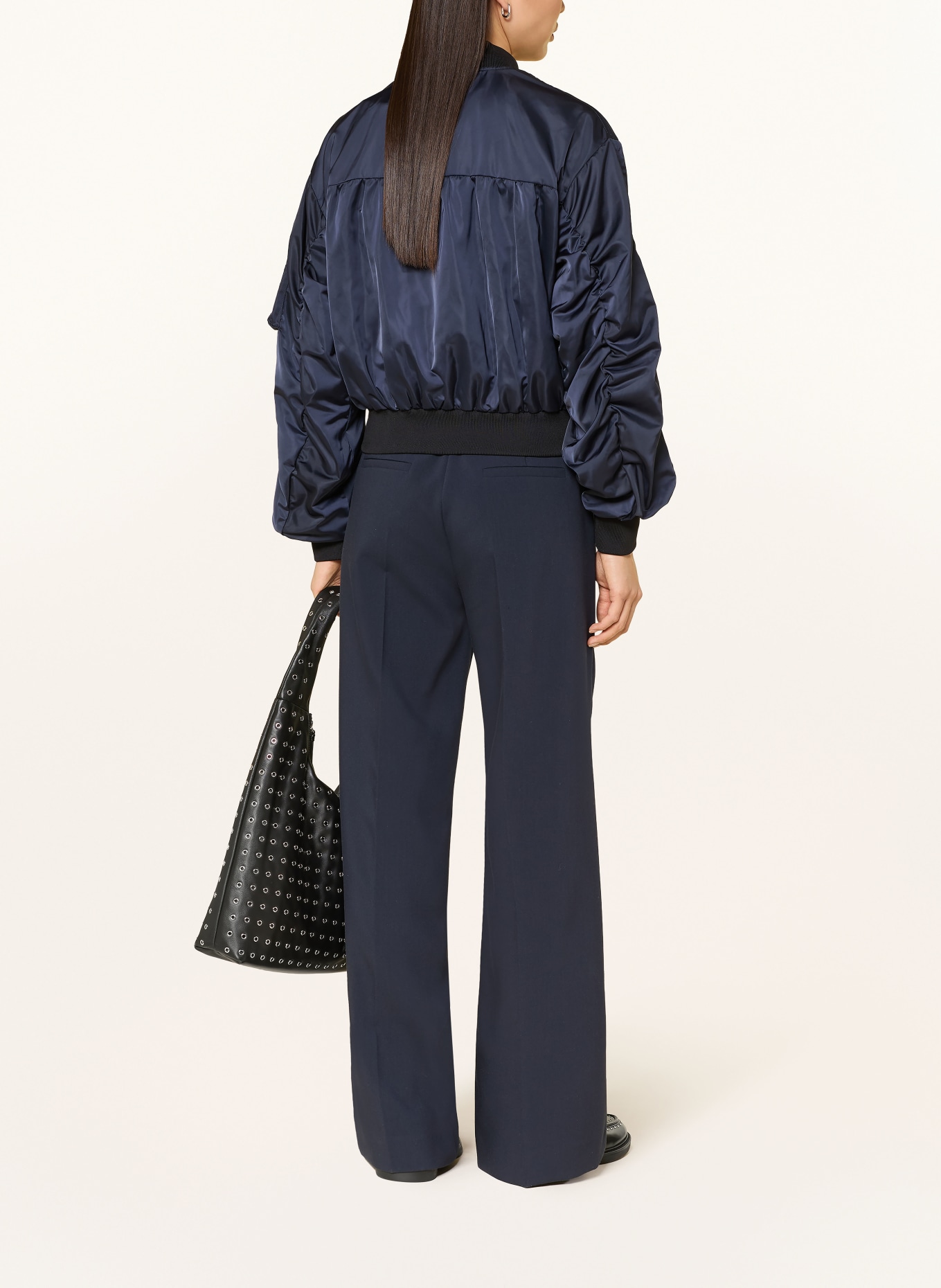 BOMBERS ORIGINAL Satinblouson: DUNKELBLAU