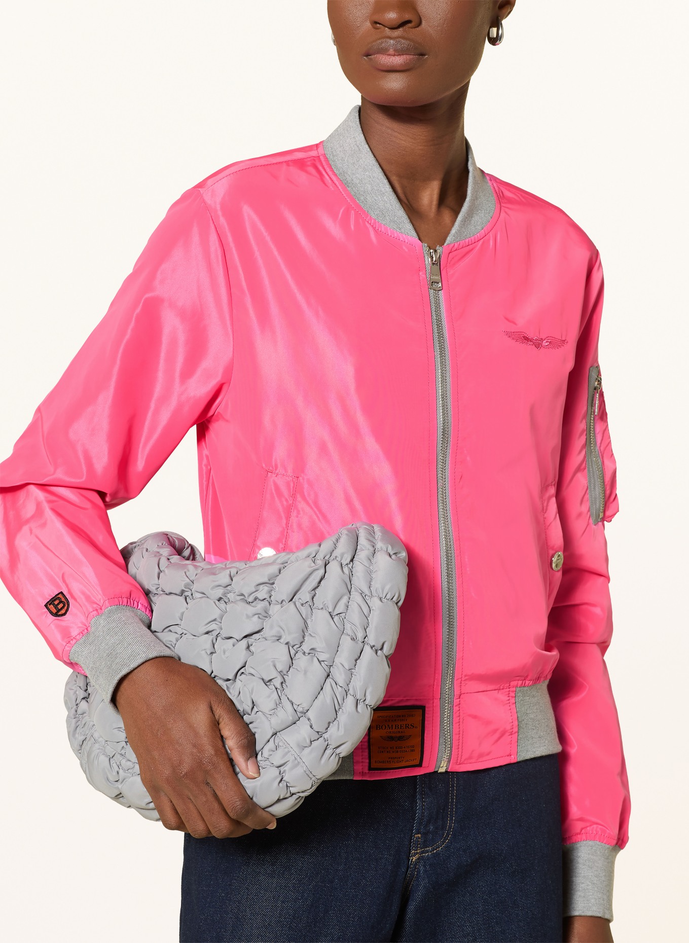 BOMBERS ORIGINAL Bunda: NEONOVĚ RŮŽOVÁ