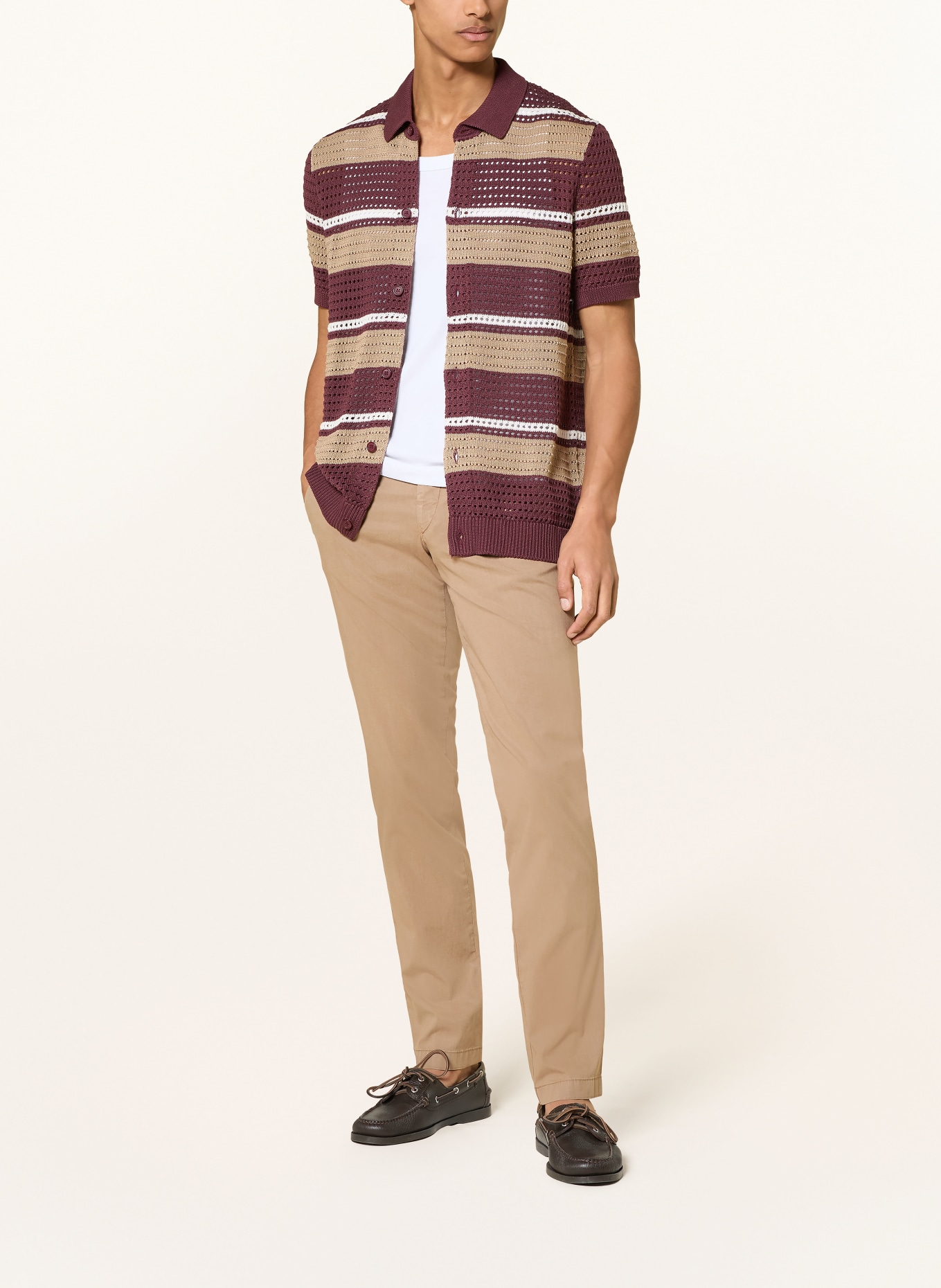 HILTL Chino TAURA Slim Fit: HELLBRAUN