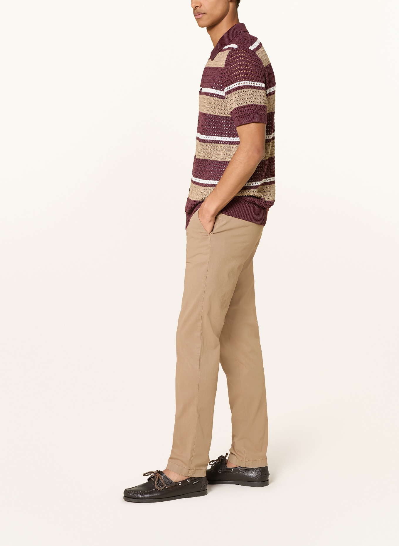 HILTL Chino TAURA Slim Fit: HELLBRAUN