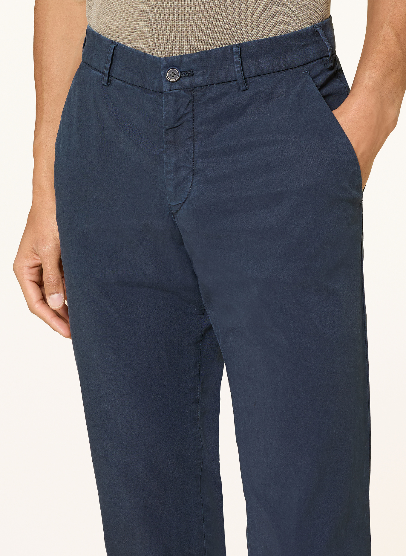 HILTL Chino TAURA Slim Fit: DUNKELBLAU