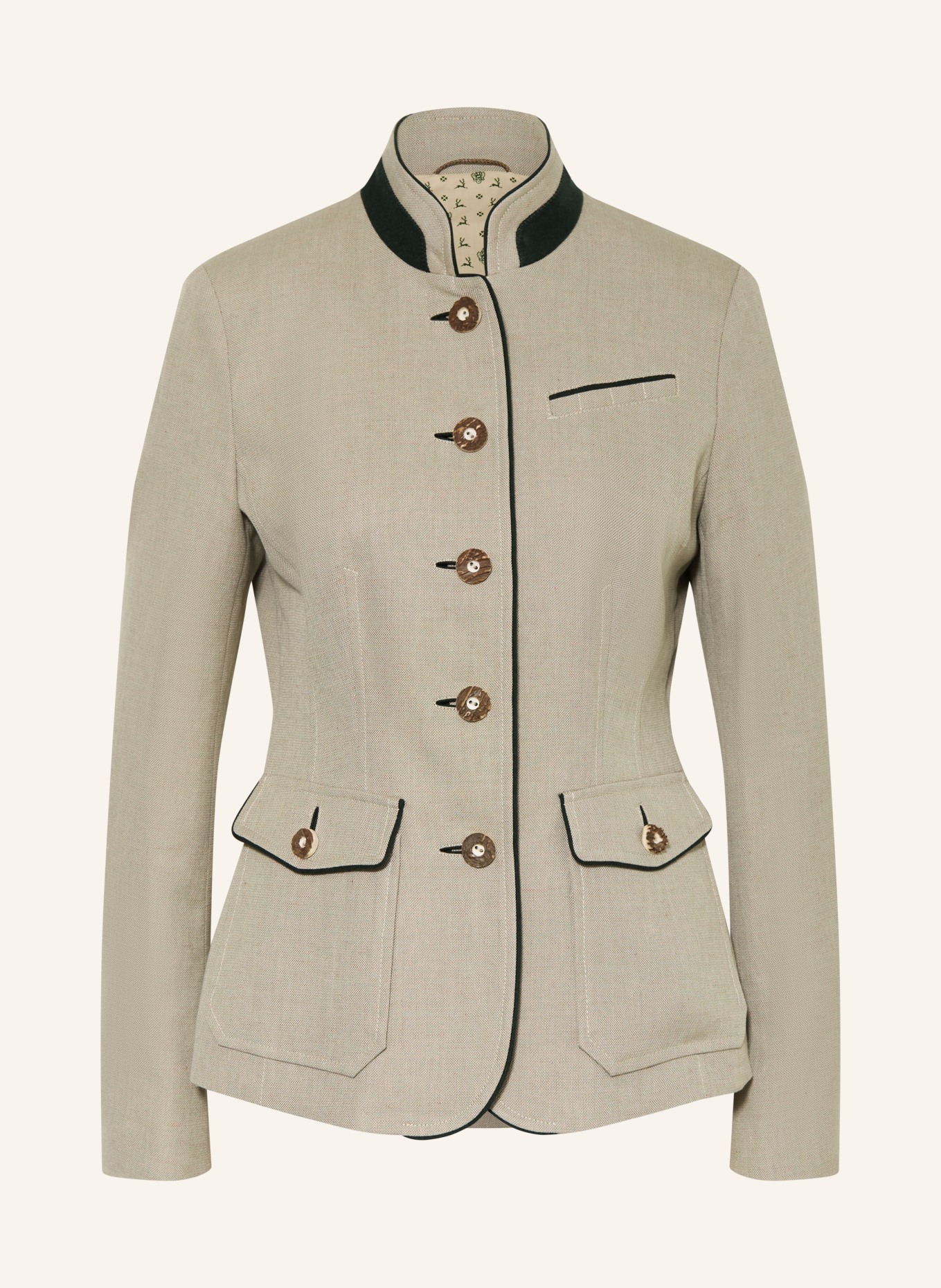 HABSBURG Janker ASCHBACH: BEIGE / LIGHT GREEN / DARK GREEN