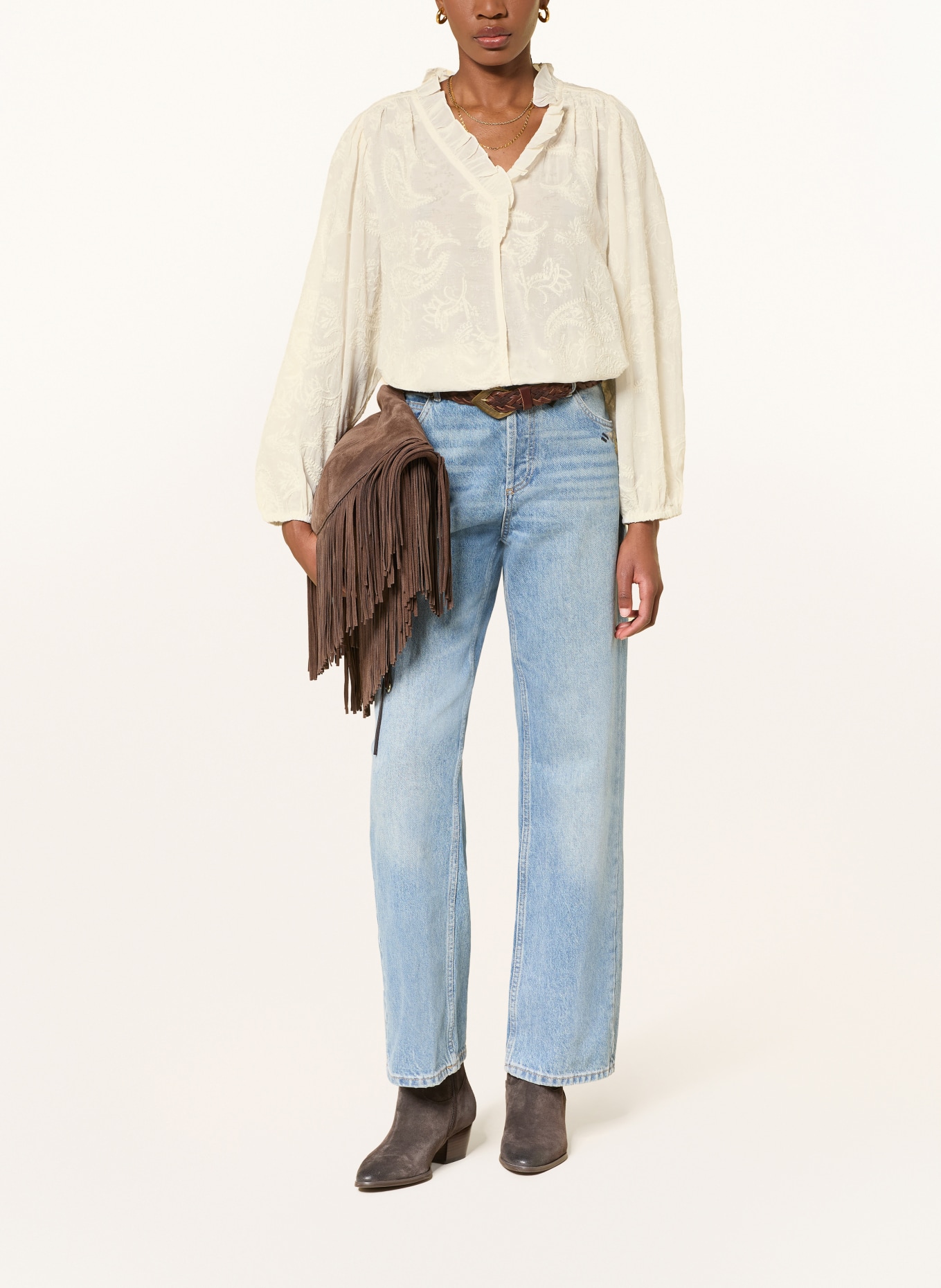 ba&sh Blůza PETTY s volánky: REŽNÁ