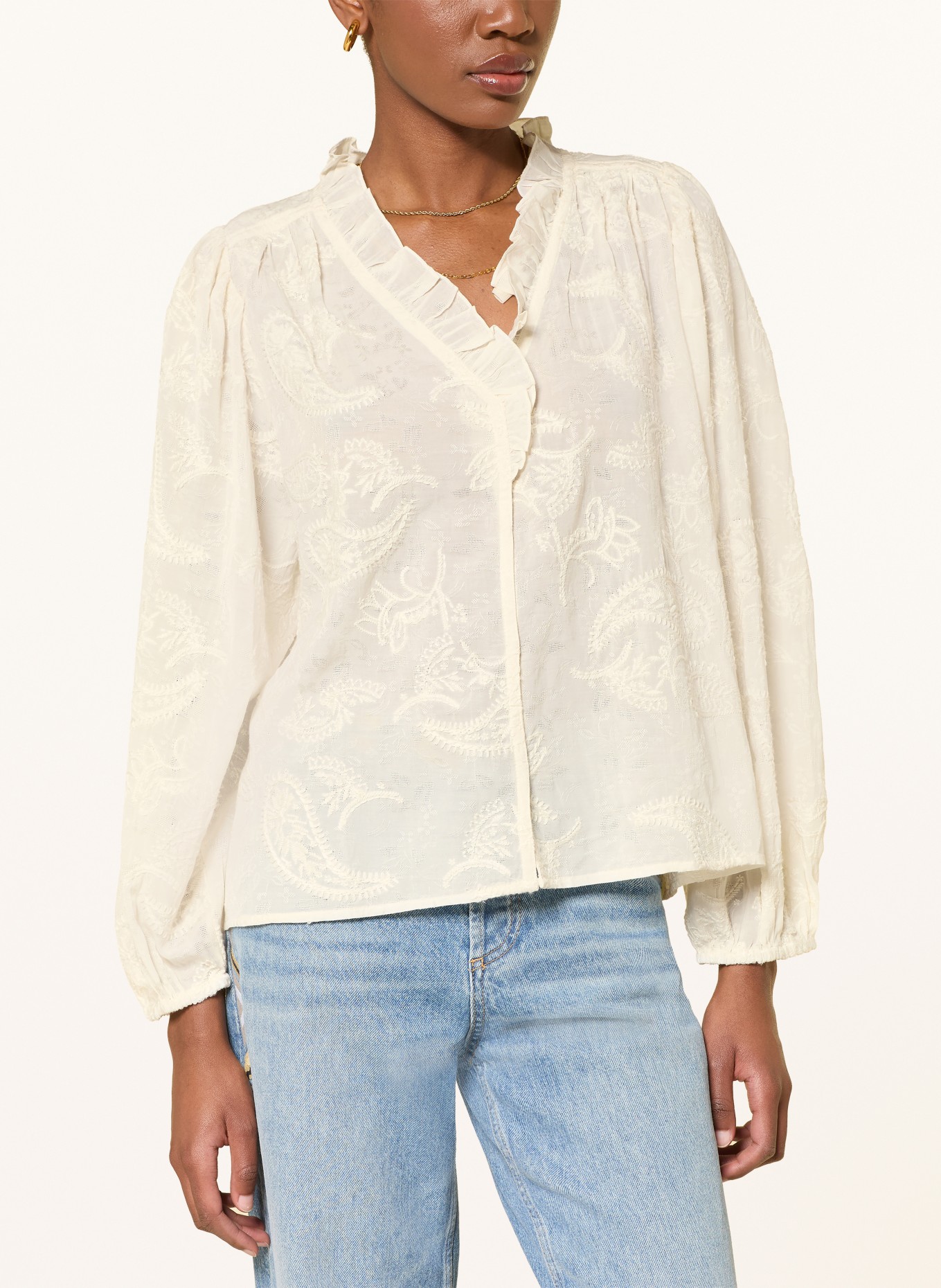 ba&sh Blůza PETTY s volánky: REŽNÁ