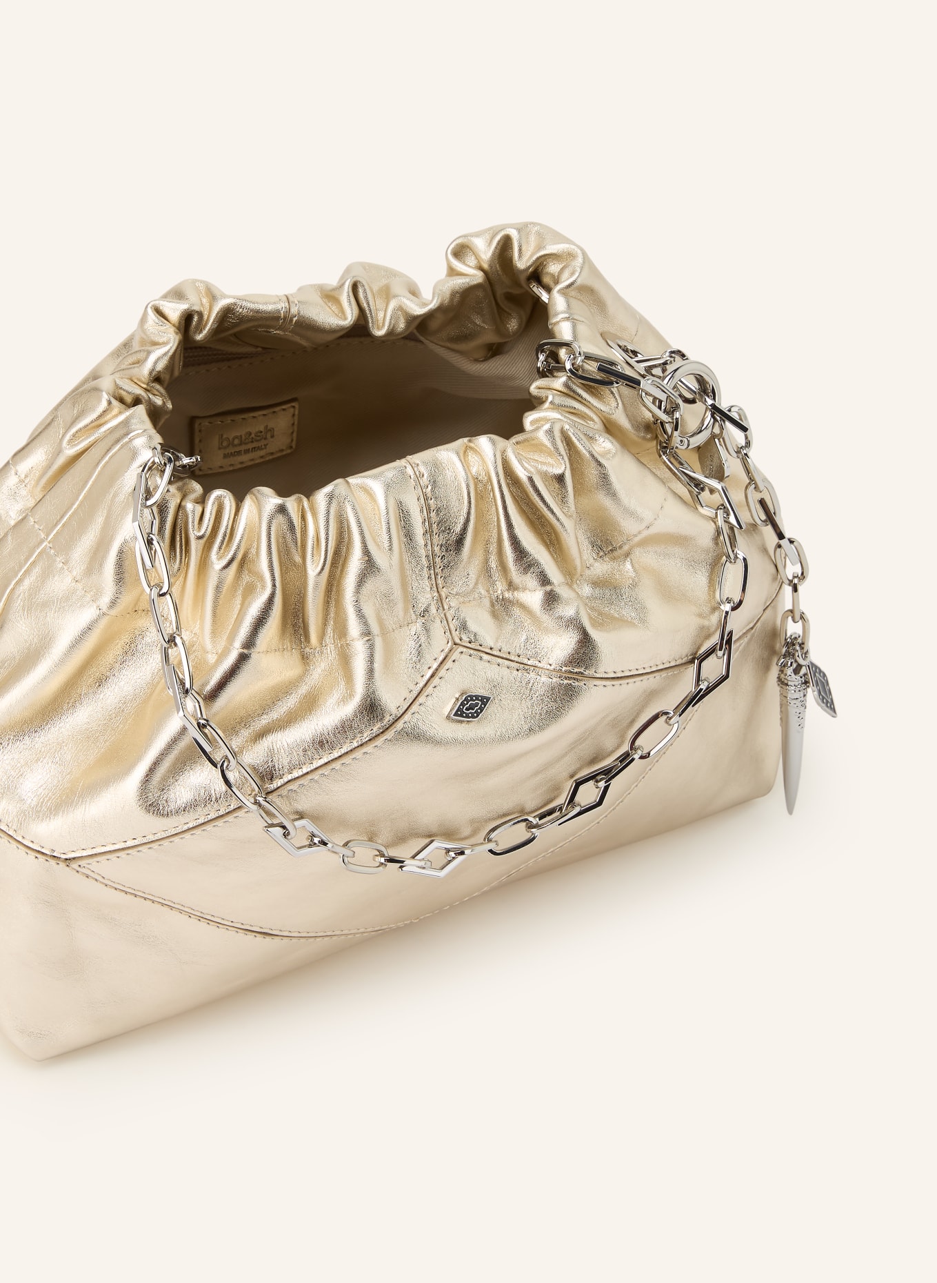 ba&sh Umhängetasche JUNE MINI: GOLD / SILBER