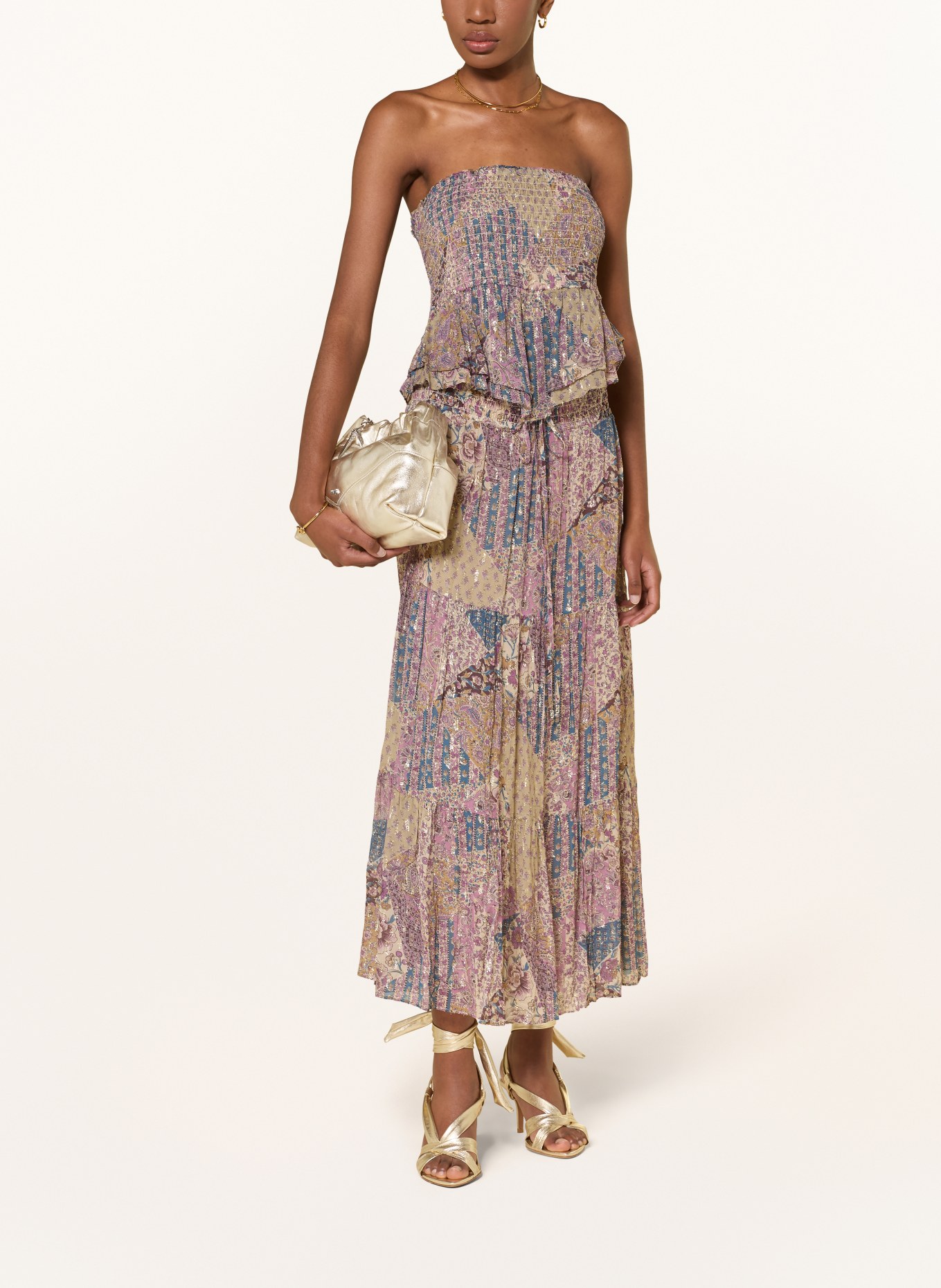 ba&sh Umhängetasche JUNE MINI: GOLD / SILBER