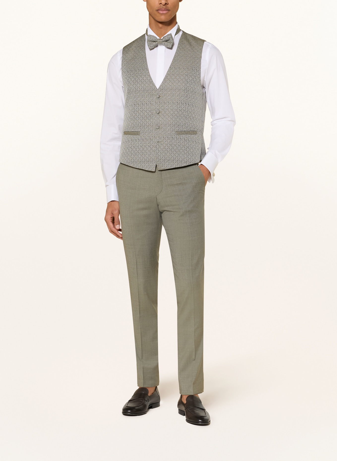 WILVORST Anzugweste Extra Slim Fit: 042 Khaki gem.
