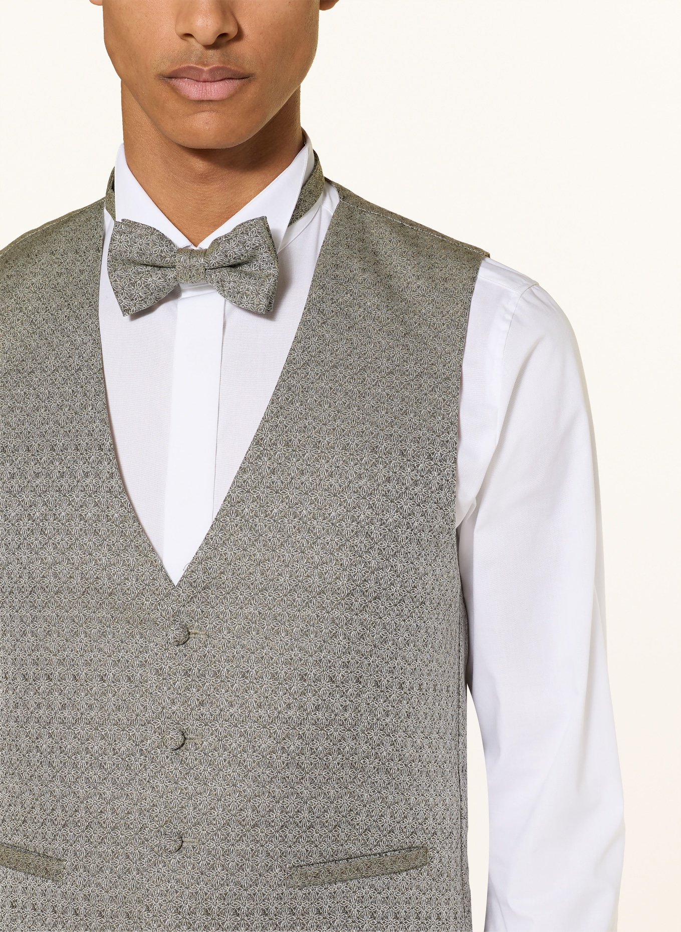 WILVORST Anzugweste Extra Slim Fit: 042 Khaki gem.