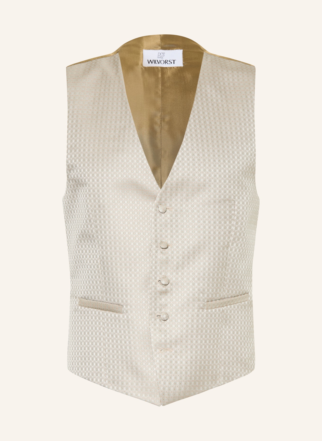 WILVORST Anzugweste Extra Slim Fit: 048 Beige