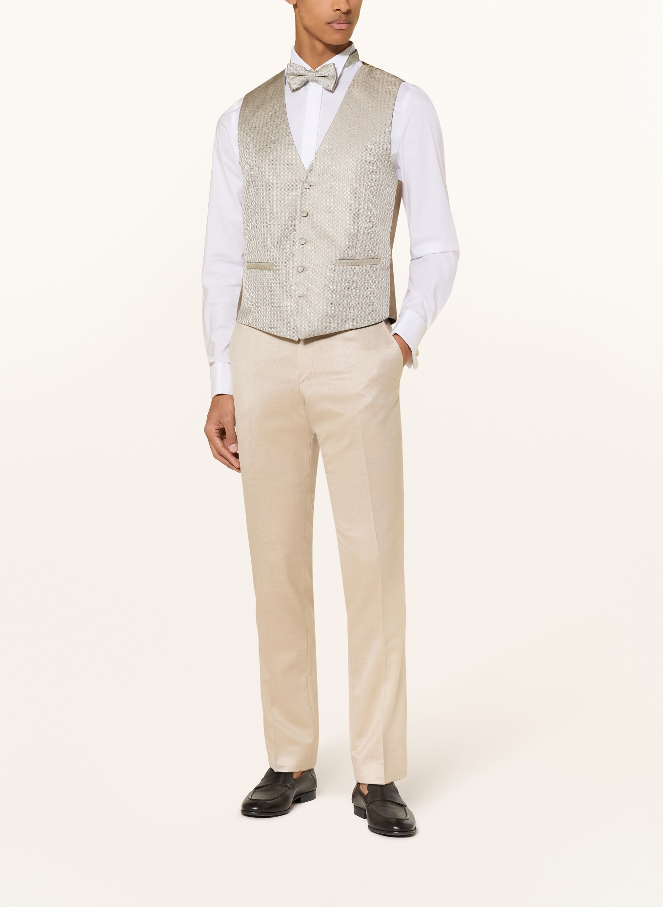 WILVORST Anzugweste Extra Slim Fit: 048 Beige