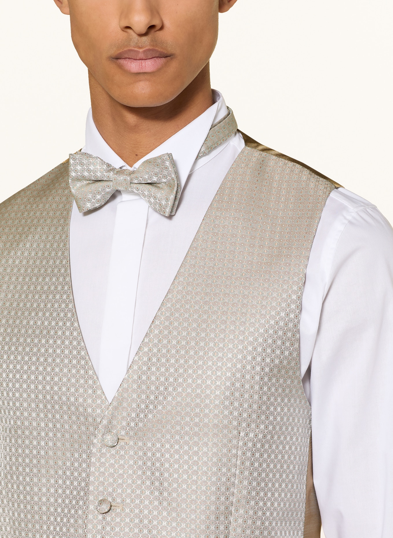 WILVORST Anzugweste Extra Slim Fit: 048 Beige