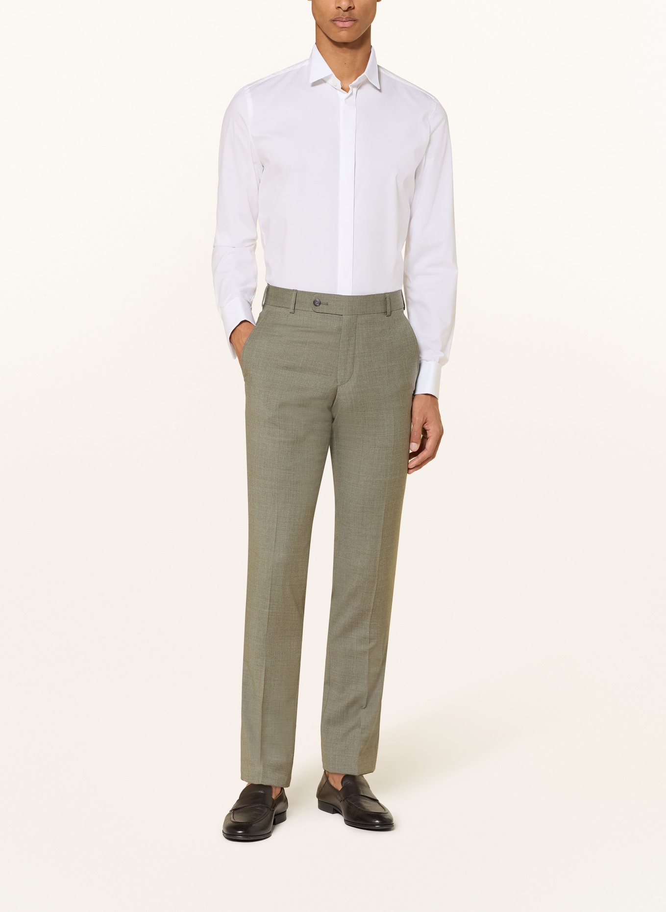 WILVORST Anzughose Slim Fit: 042 Moosgrün