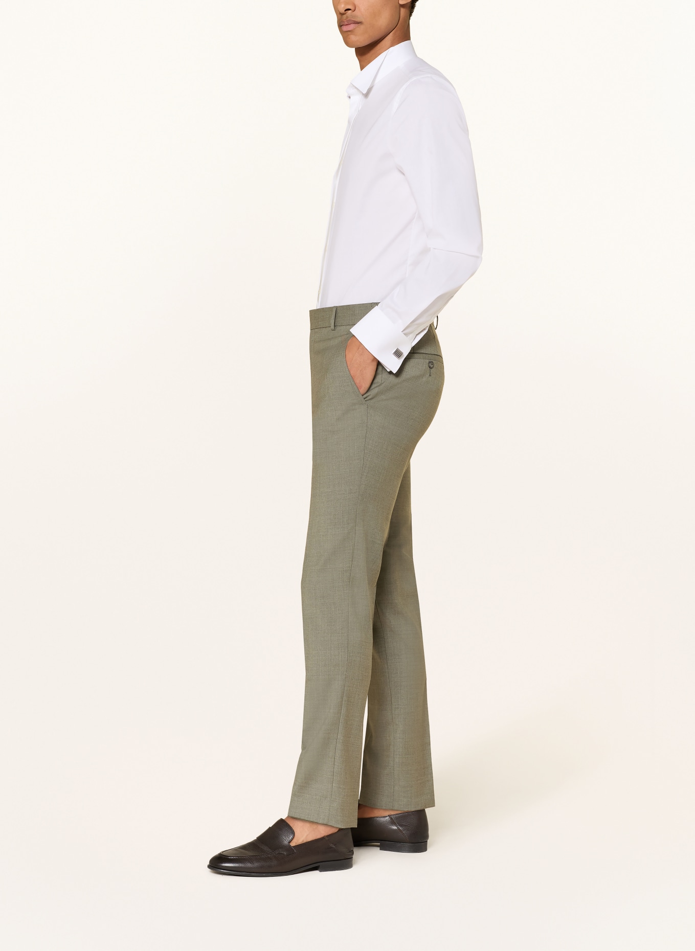 WILVORST Anzughose Slim Fit: 042 Moosgrün