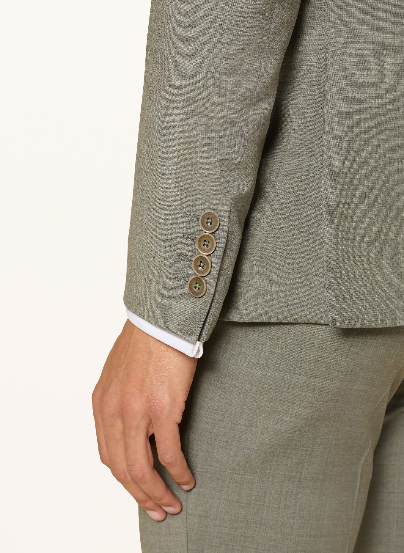 WILVORST Anzugsakko Extra Slim Fit: 042 Moosgrün