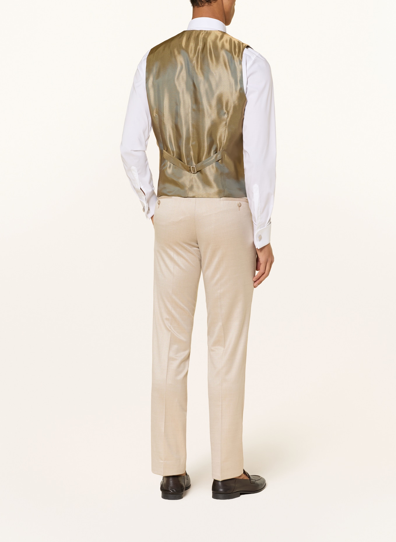 WILVORST Anzugweste Slim Fit: 046 Grün Silber gem