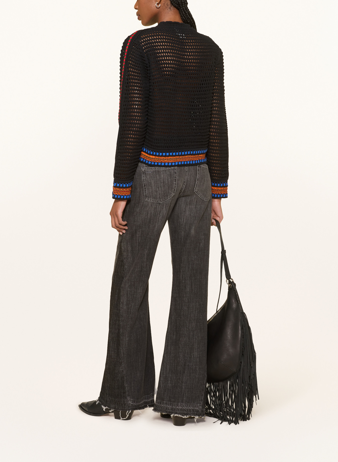 ba&sh Strickhülle BIANCA: SCHWARZ / ROT / BLAU