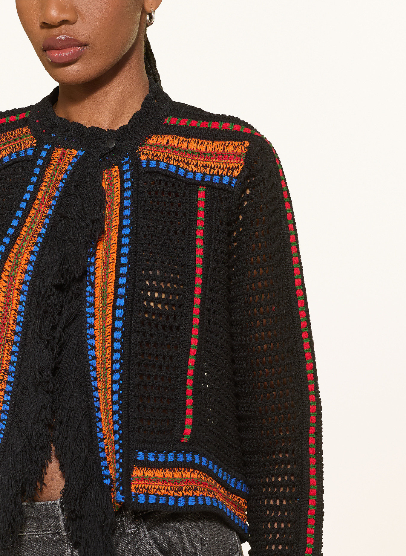 ba&sh Strickhülle BIANCA: SCHWARZ / ROT / BLAU