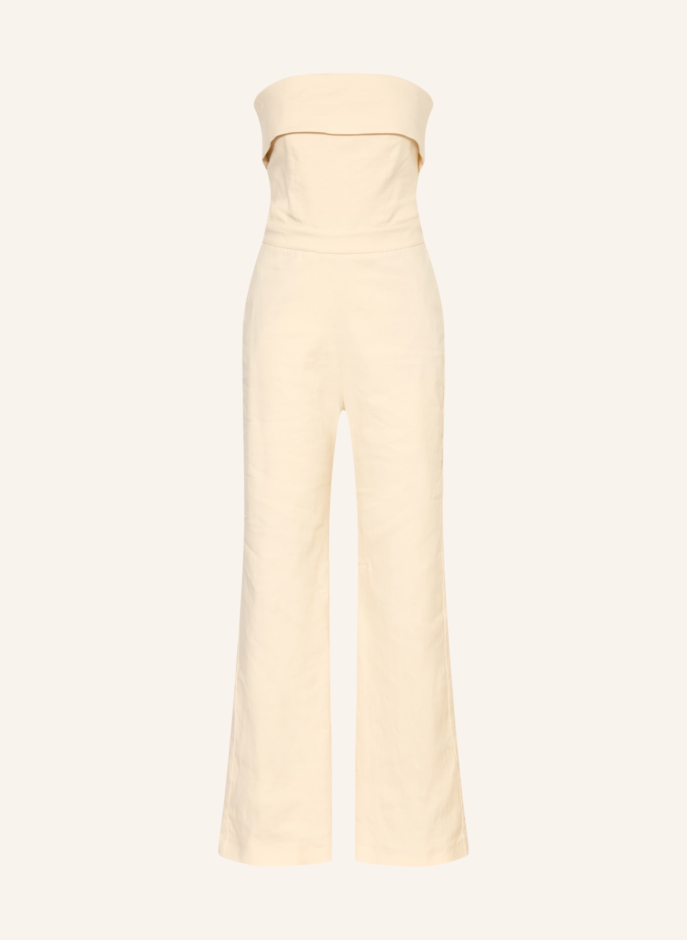 ba&sh Off-Shoulder-Jumpsuit CENELIA mit Leinen: CREME