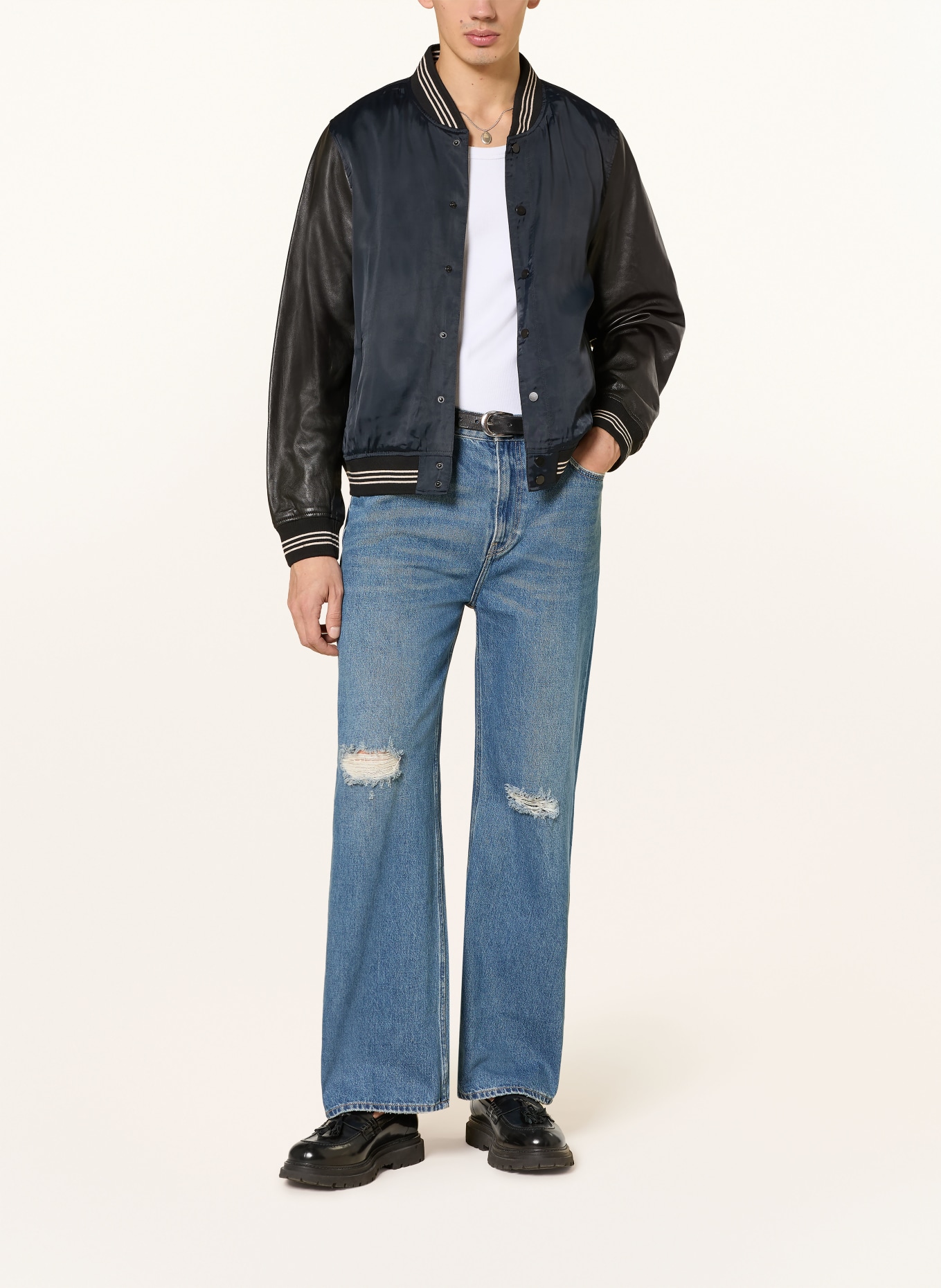 ALLSAINTS Kurtka studencka TAISHI: GRANATOWY / CZARNY