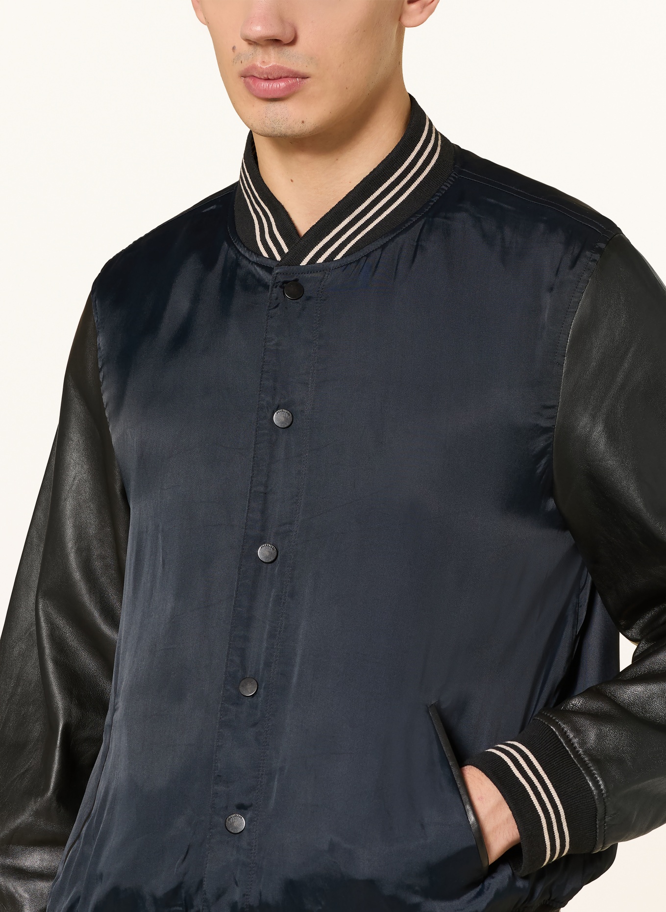 ALLSAINTS Kurtka studencka TAISHI: GRANATOWY / CZARNY