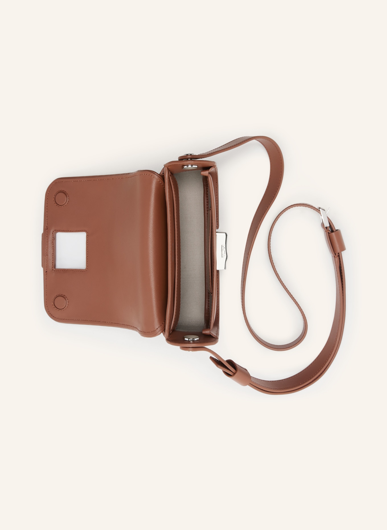 TUMI OLAS Umhängetasche SMALL: HELLBRAUN / SILBER / BRAUN