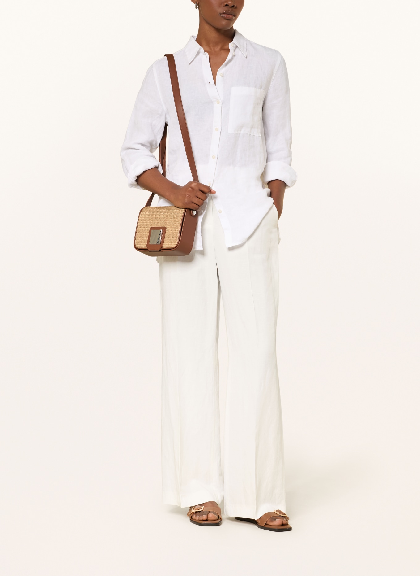 TUMI OLAS Umhängetasche SMALL: HELLBRAUN / SILBER / BRAUN