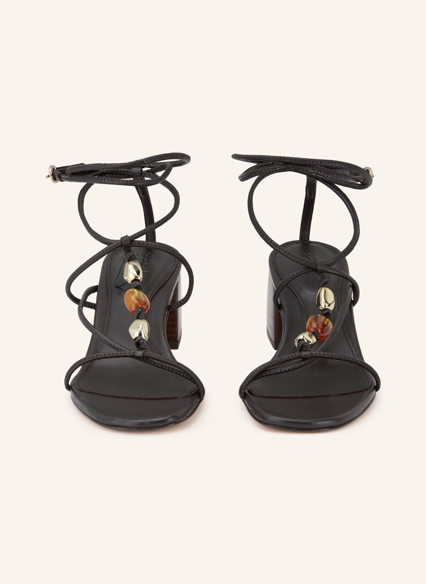 ba&sh Sandaletten CAYA mit Schmuckperlen: DUNKELBRAUN