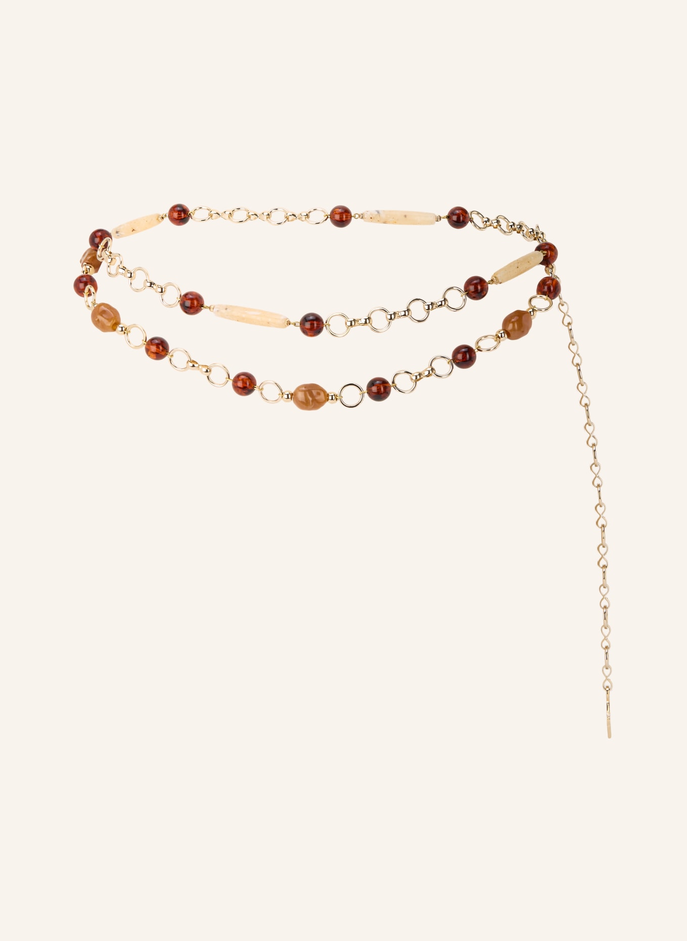 ba&sh Taillengürtel BARON: GOLD / BRAUN / BEIGE