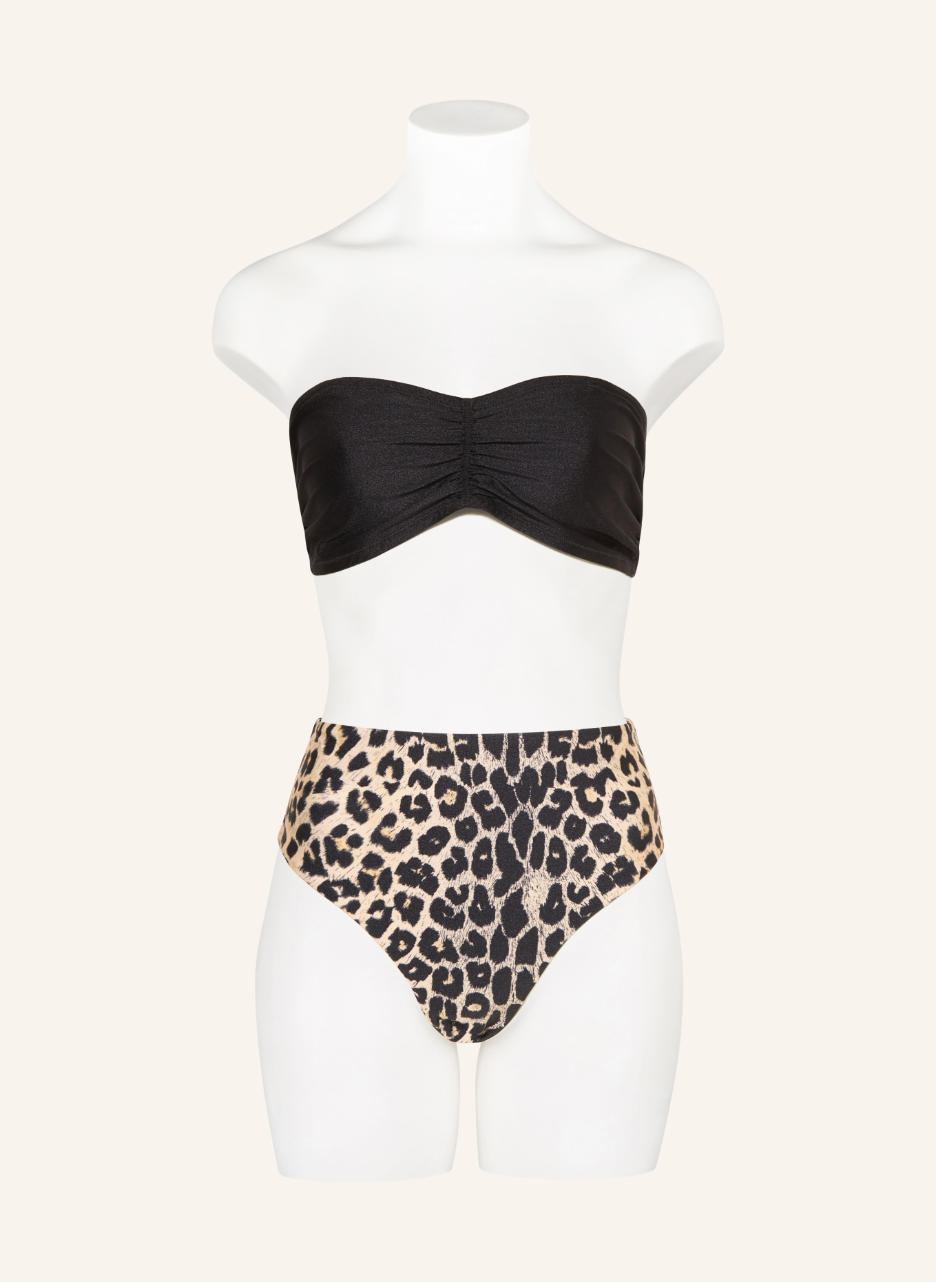 ALLSAINTS Bandeau-Bikini-Top COURT: SCHWARZ / BEIGE