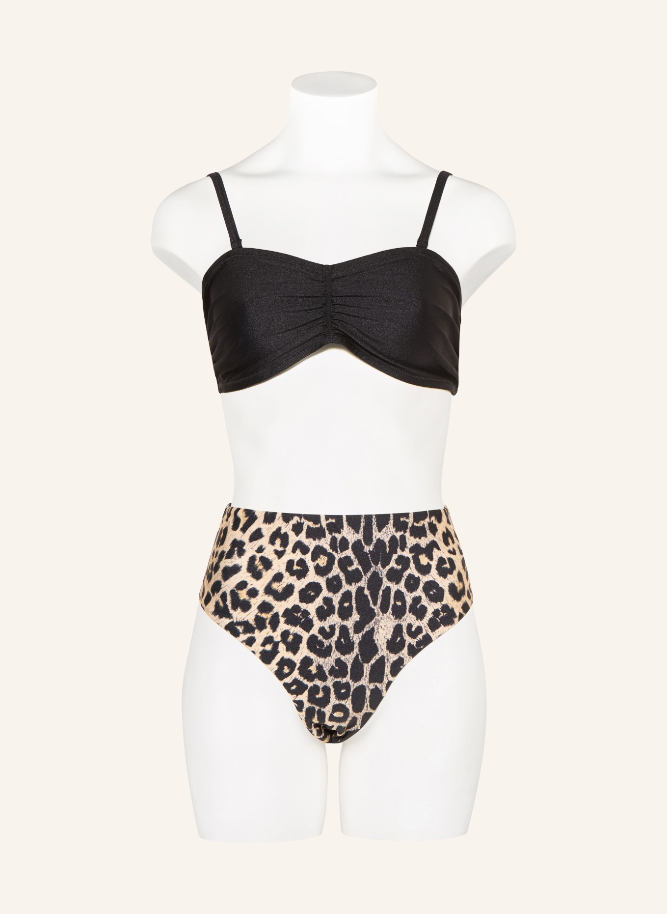 ALLSAINTS Bandeau-Bikini-Top COURT: SCHWARZ / BEIGE