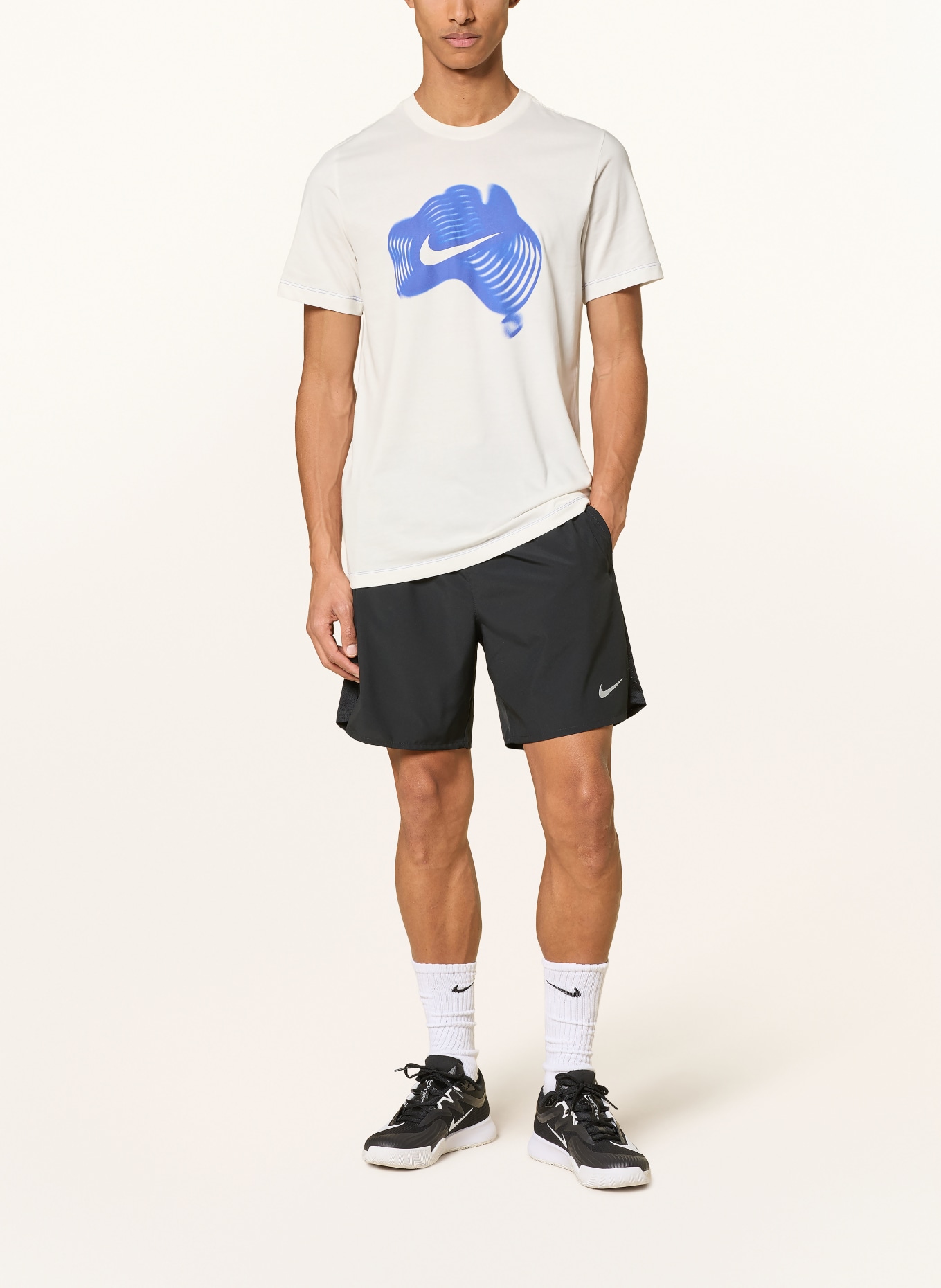 Nike T-Shirt COURT: WEISS / BLAU