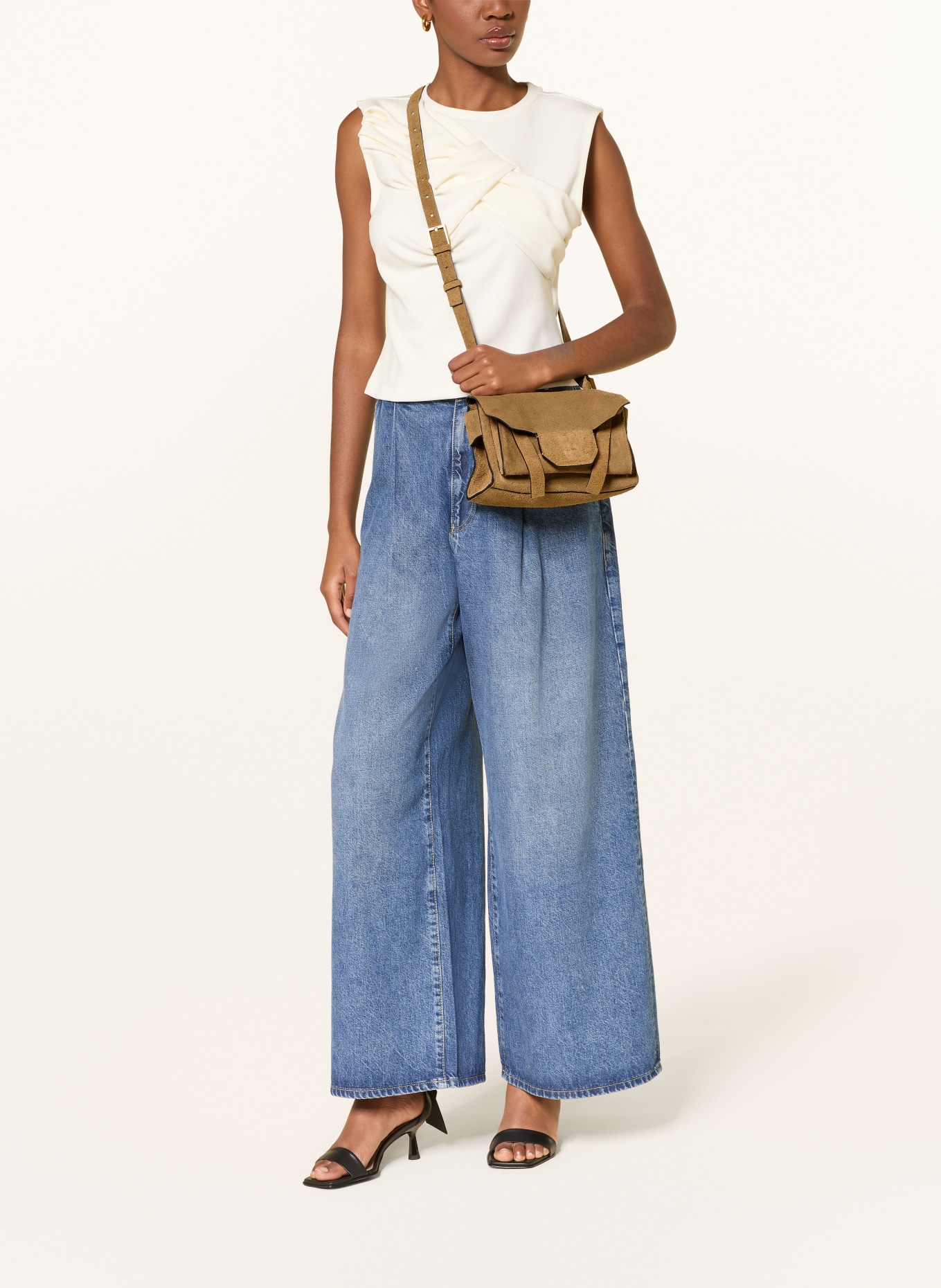 ALLSAINTS Umhängetasche URSA MINI: CAMEL / SCHWARZ