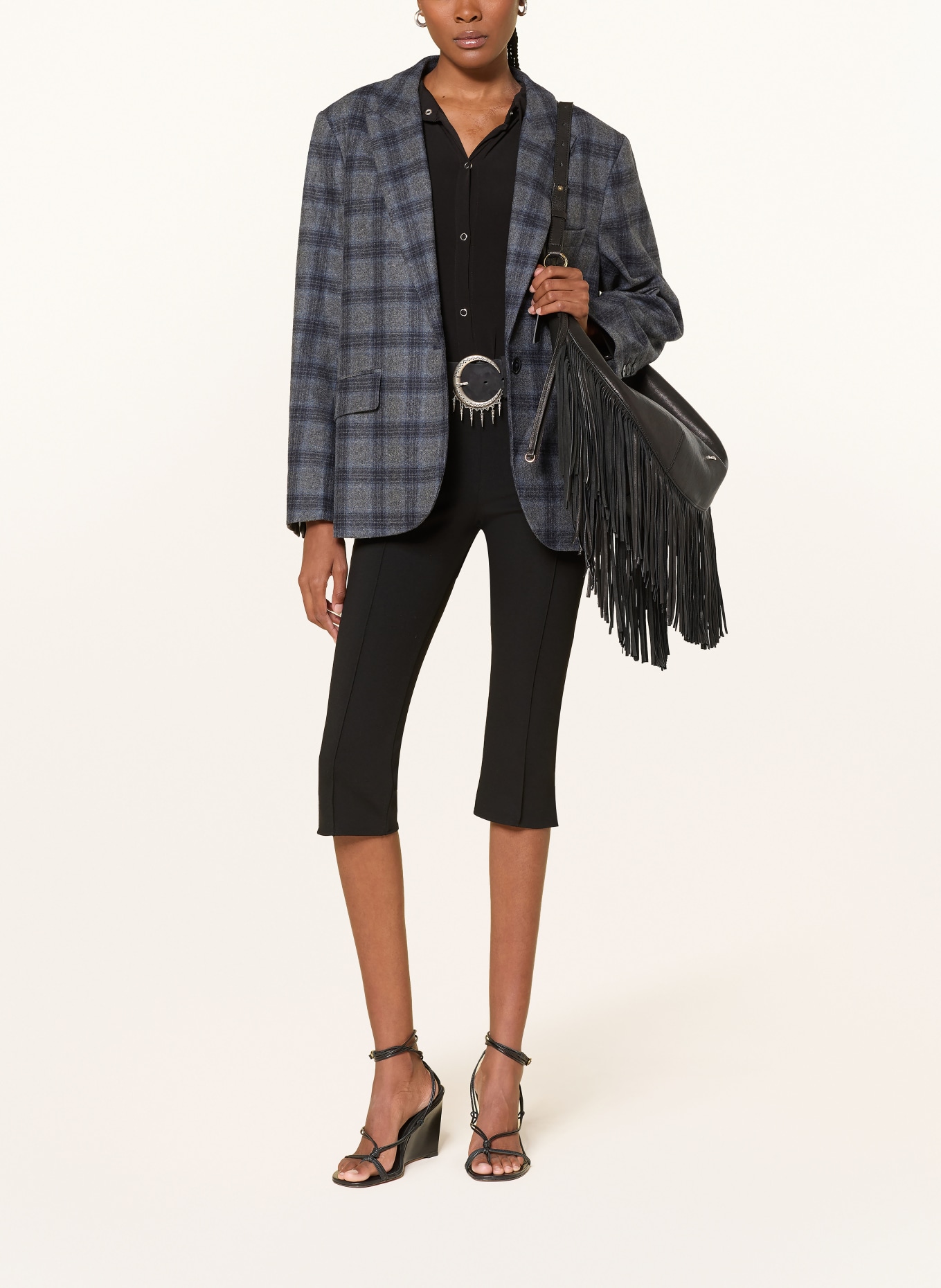 ba&sh 3/4-Hose CAPRIA: SCHWARZ