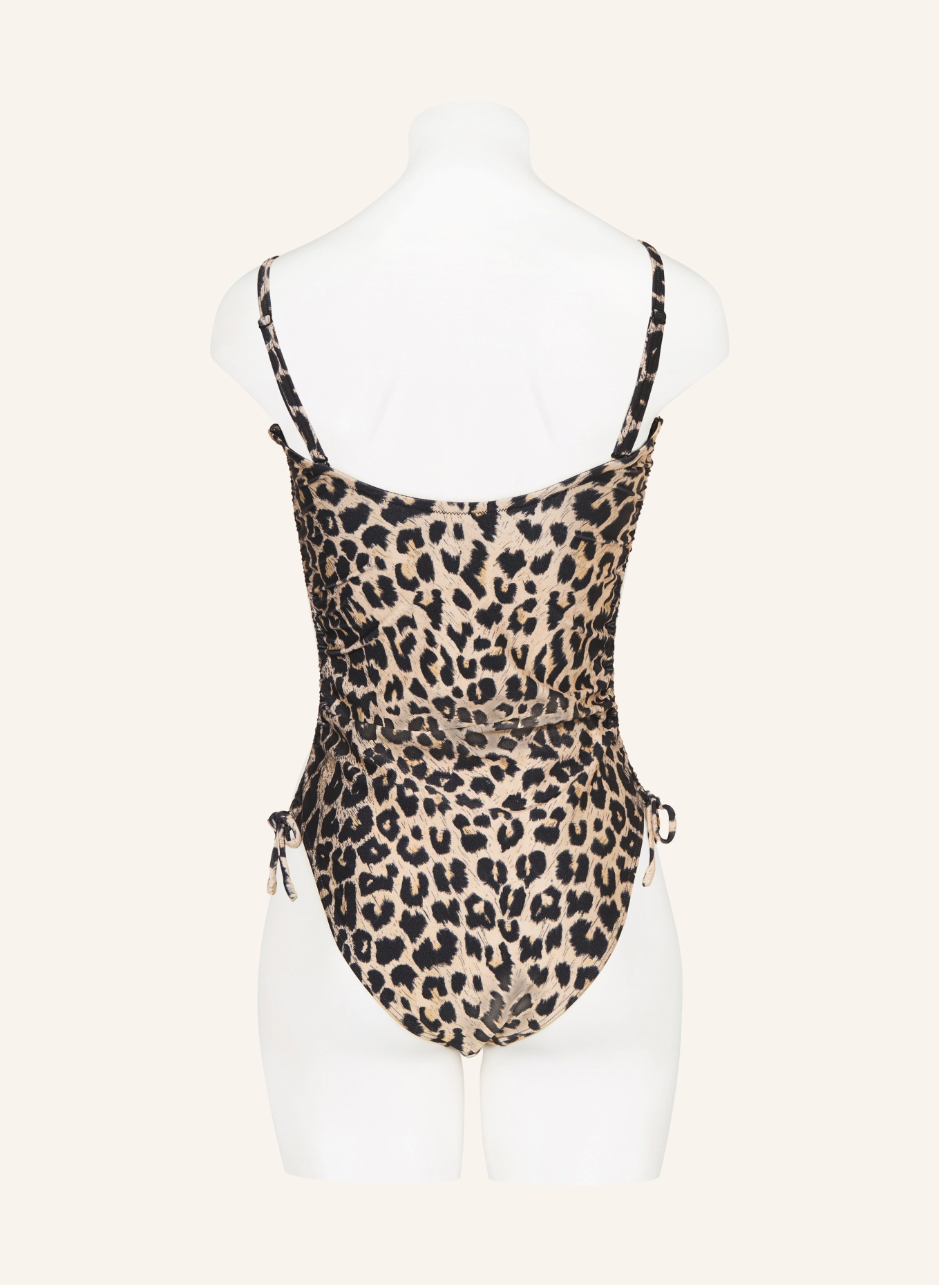 ALLSAINTS Strój kąpielowy typu bandeau COURT: JASNOBRĄZOWY / CZARNY