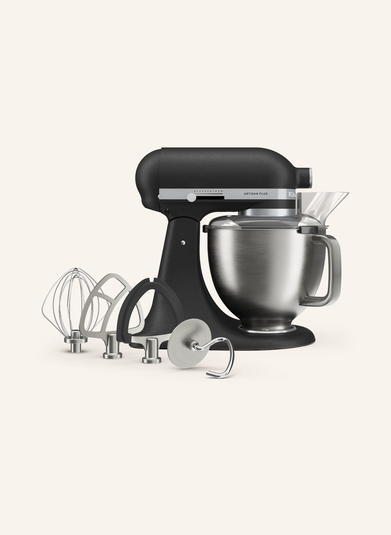 KitchenAid Keukenmachine ARTISAN PLUS 4,7 l: ZWART / ZILVER